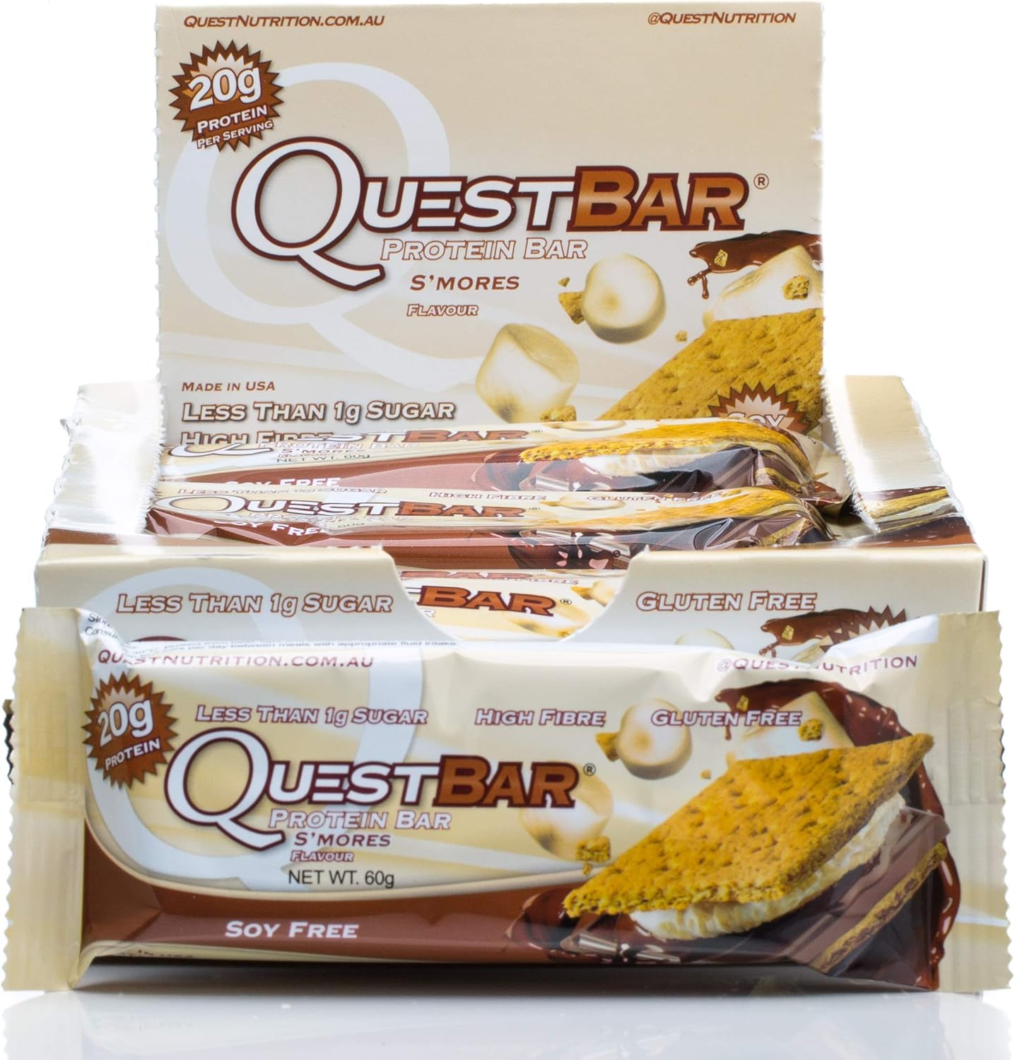 Quest Nutrition S'mores Protein Bar, 12 pack x 60g