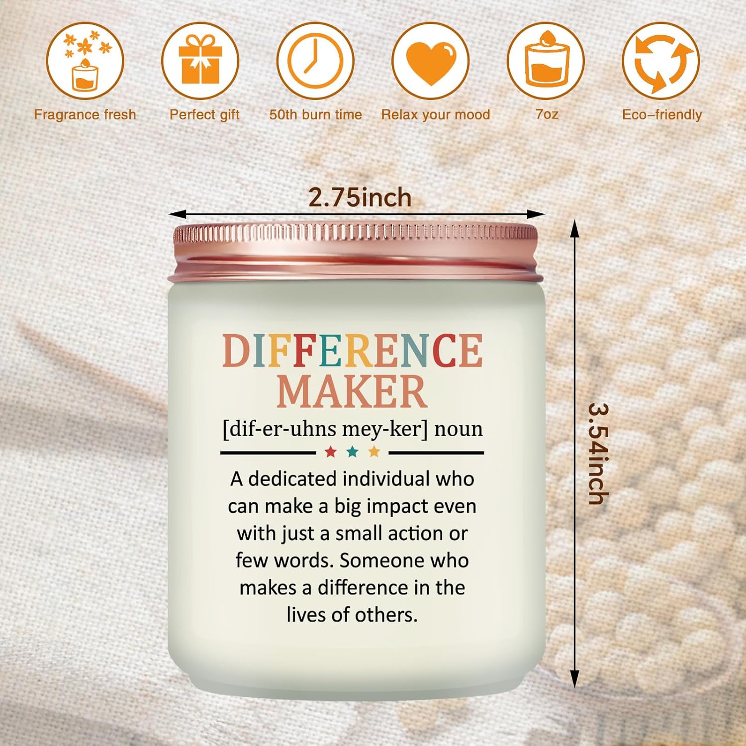 Difference Maker Gifts for Women - Thank You, Christmas, Birthday Gift for Women - Appreciation Gifts for Coworker, Teacher, Boss, Principal, Assistant Principal, Administrative Candle - Image 5