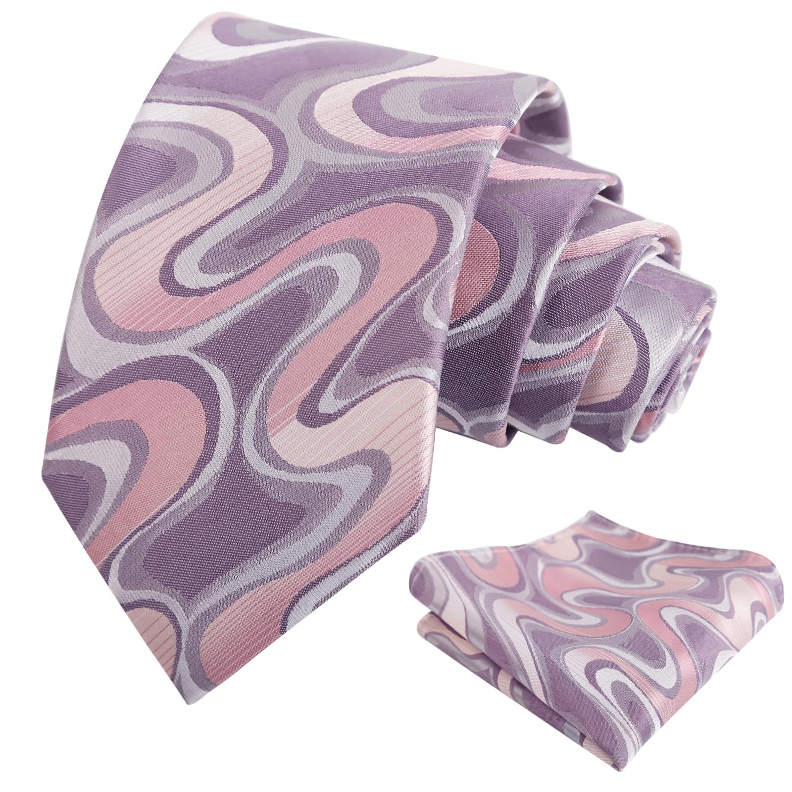 Alizeal Mens 3.15'' Gradient Novelty Tie Set with Pocket Square