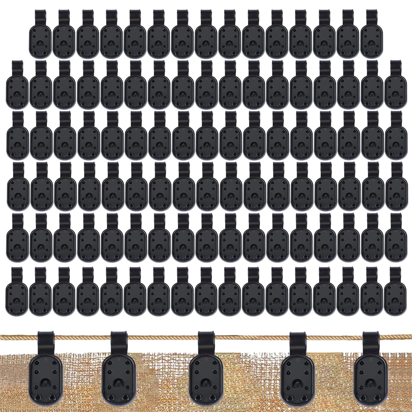 Clips de protection solaire et pinces pour filet d'ombrage de jardin