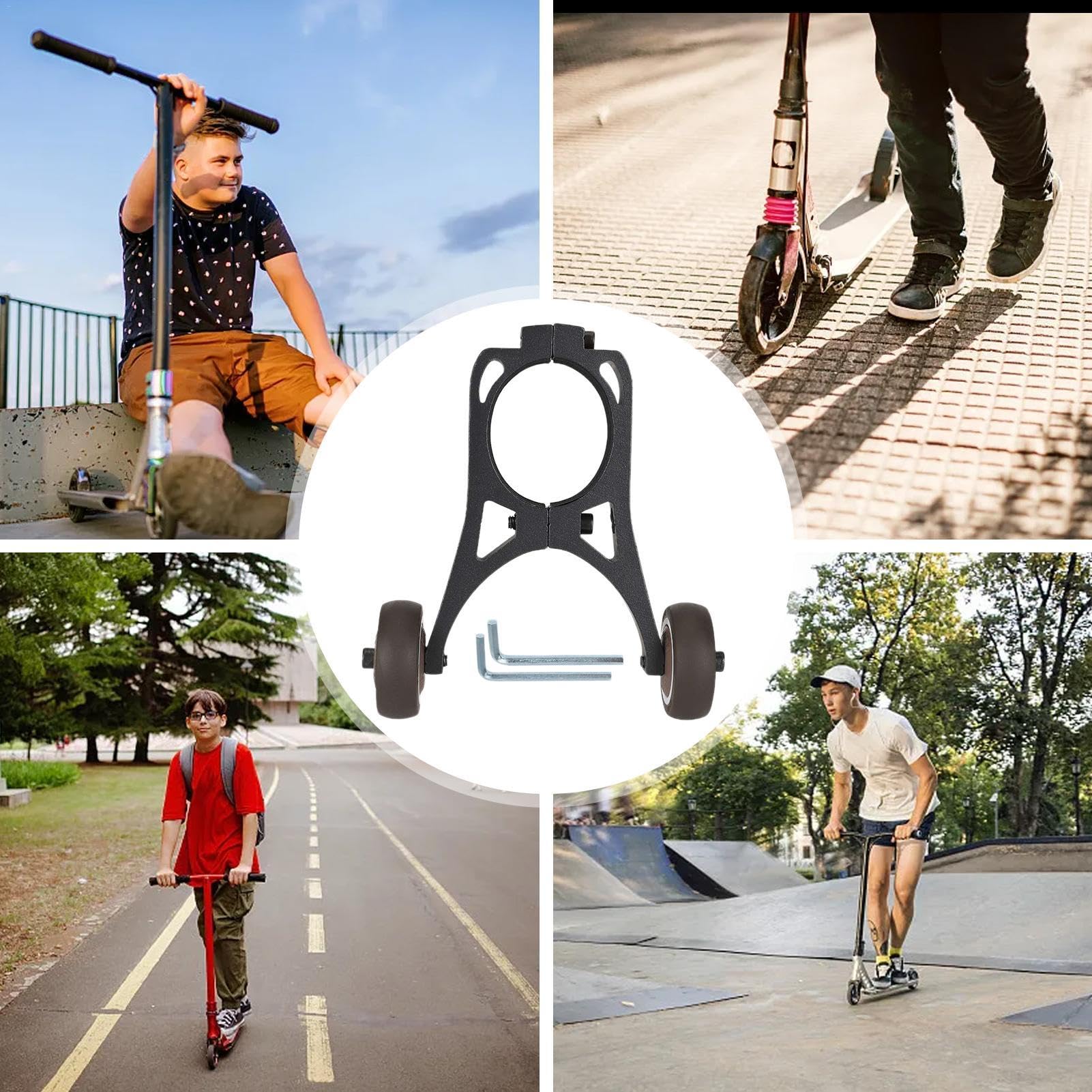 TREFAN Support Pliable Trottinette Électrique M365 Pro F20 F30 F40 - Roue Auxiliaire Stable Et Compacte