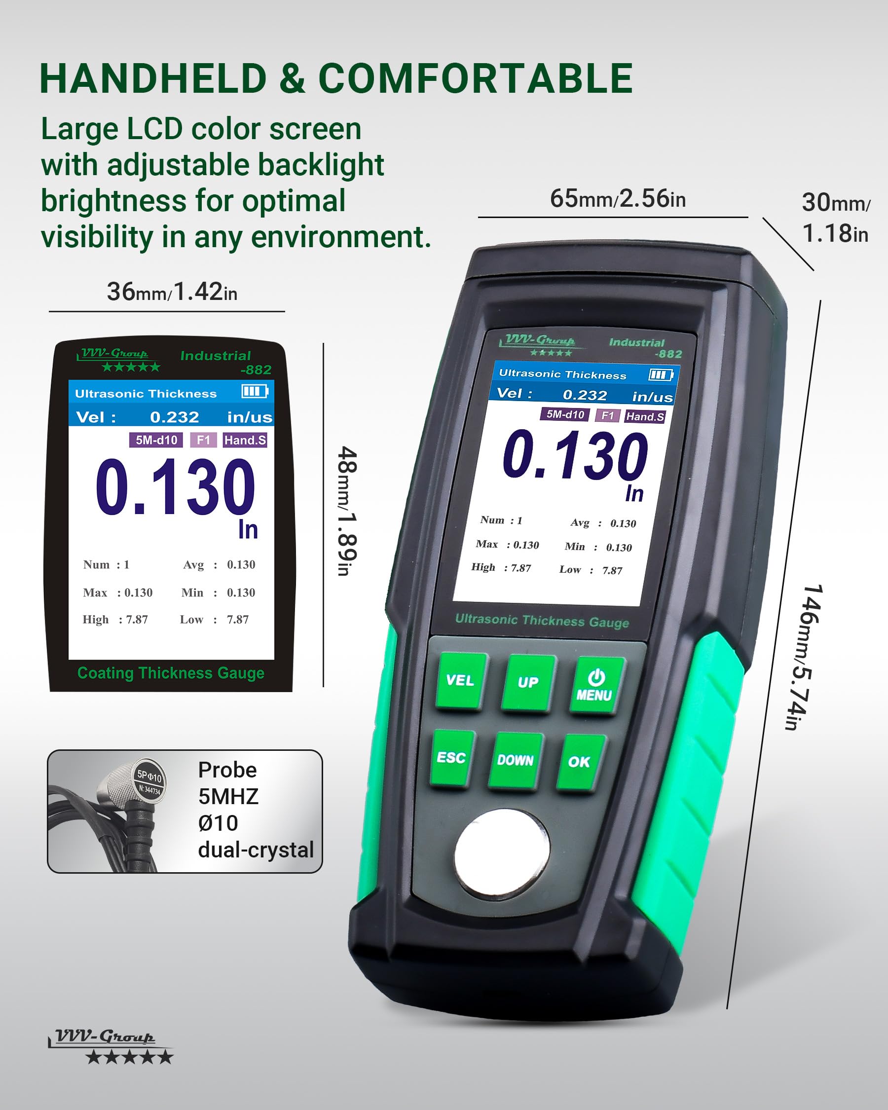 Ultrasonic Thickness Gauge - Metal Thickness Tester -5 Ultrasonic Thickness Gauge - Metal Thickness Tester -5