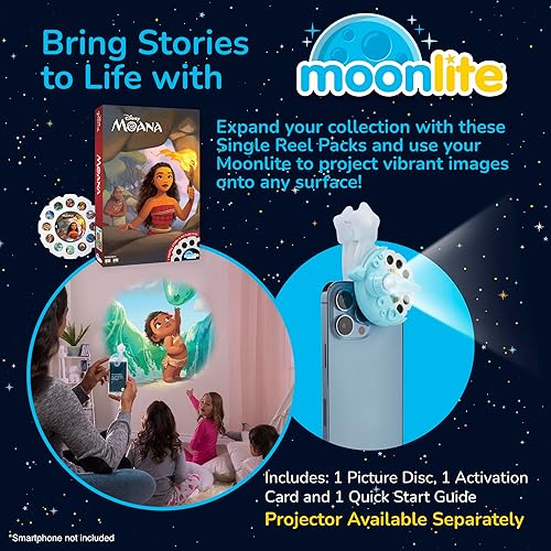 Miniatura 9 de Moonlite Storytime Raya Storybook Reel, una forma mágica de leer juntos, historia digital para proyector, divertidos efectos de sonido, regalos de
