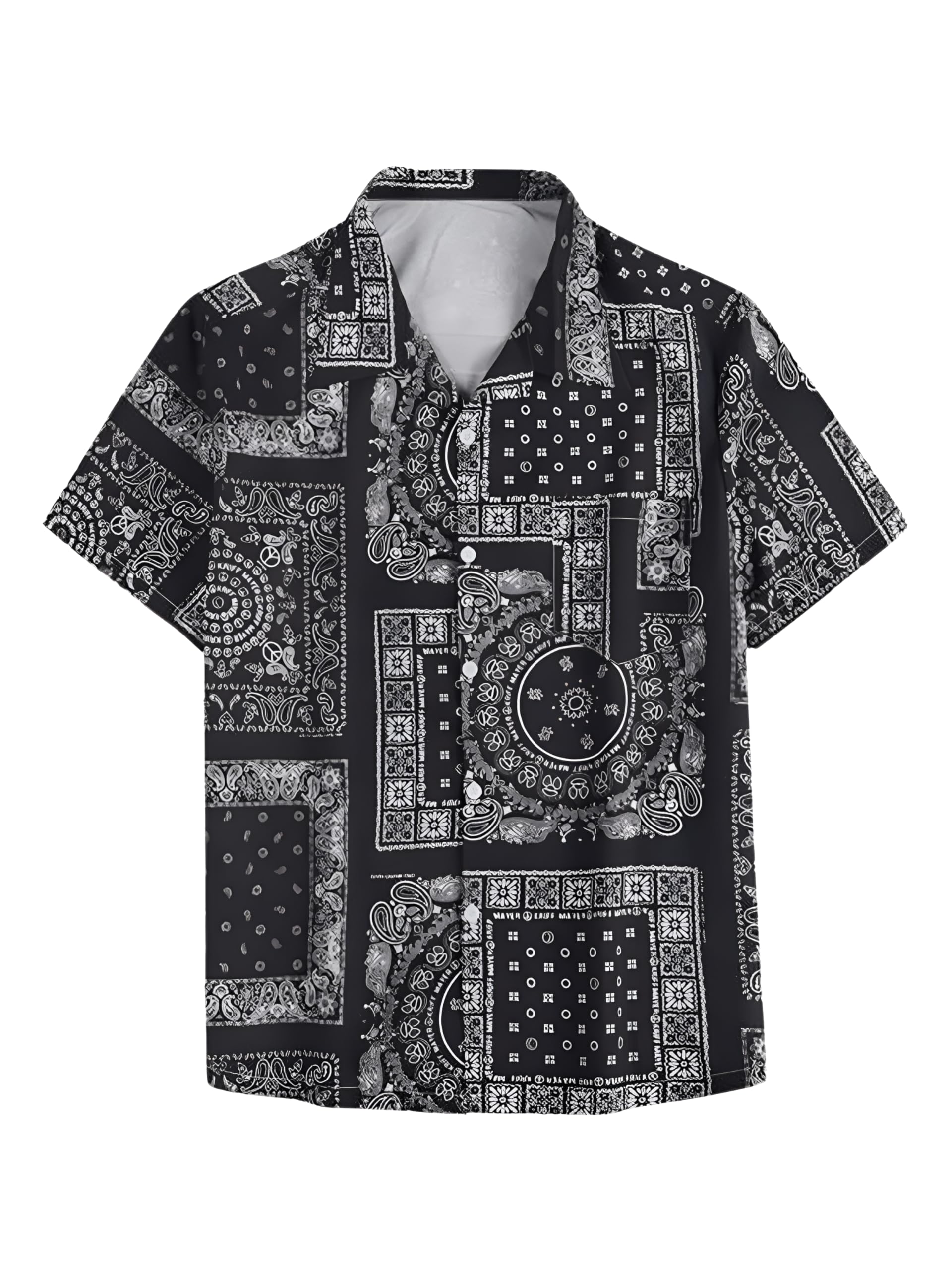 DHRUVI TRENDZ Men's Rayon Shirt - Summer Button Down Shirts | Half Sleeve Printed |Formal |Casual Stylish | Man Regular Fit