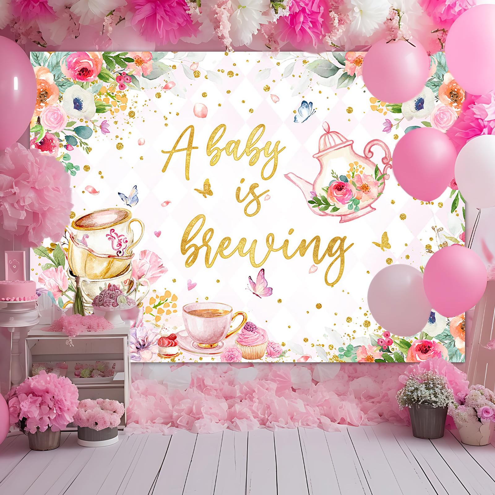 Baby Boy Baby Shower Decorations Ocsicka Boho Baby Shower Backdrop For ...