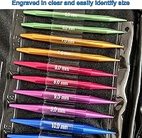 Vista 4 de Weabetfu 60pcs Interchangeable Circular Knitting Needles Set with Case 13 Pairs of Aluminum Circular Knitting Needle for Handmade DIY Knitting with