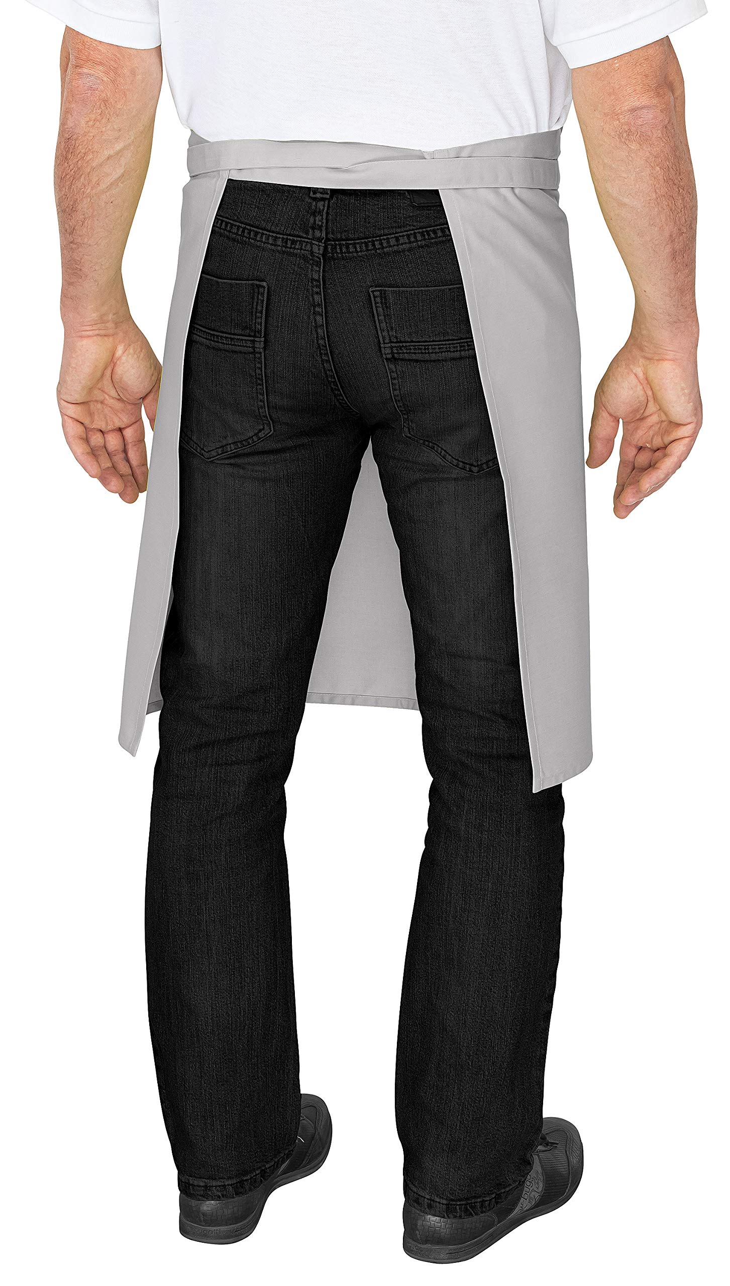 DESERMO 5x bavoirs de qualité supérieure - 60x80cm - Tablier de taille de qualité supérieure pour homme et femme - Mélange innovant de coton et de polyester 220 g/m² (gris)