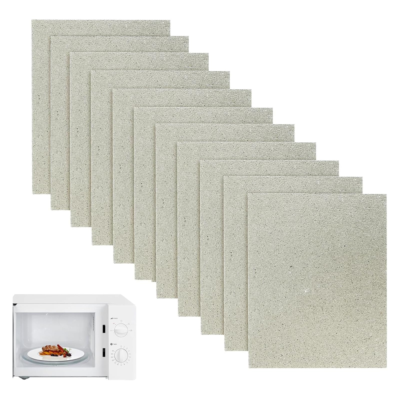 Mica Per Microonde, Fogli Mica Microonde, 5 Pezzi Ricambi Microonde per Forno a Microonde Riparazione per Forno, Copertura per Guida D'onda a Microonde, Protezione in Cartone per