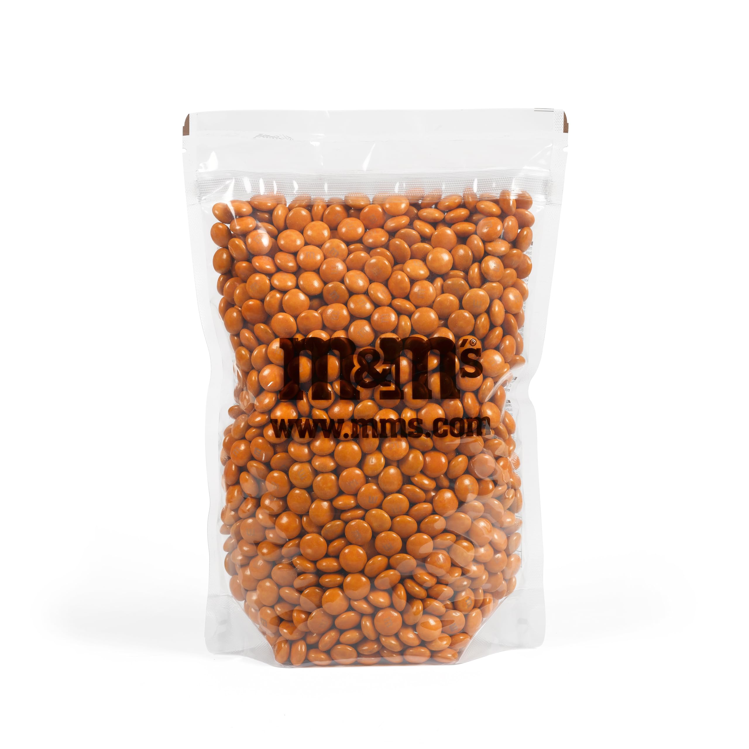M&M'S - Bolsa de chocolate con leche (1,5 kg de chocolates, idea de bricolaje, ideal para bodas, fiestas de cumpleaños, buffet de dulces, bautizos, gender reveal (naranja)