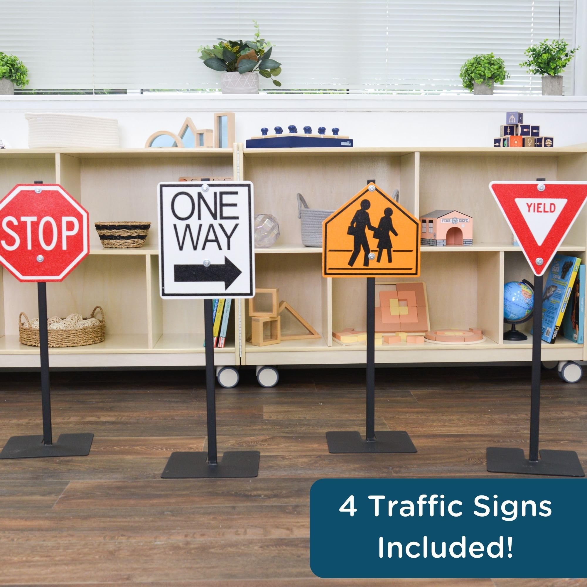 Children's Factory Traffic Signs Set of 4, Outdoor Play Equipment for Daycare, Preschool, Playground, Kids Playhouse - Image 5