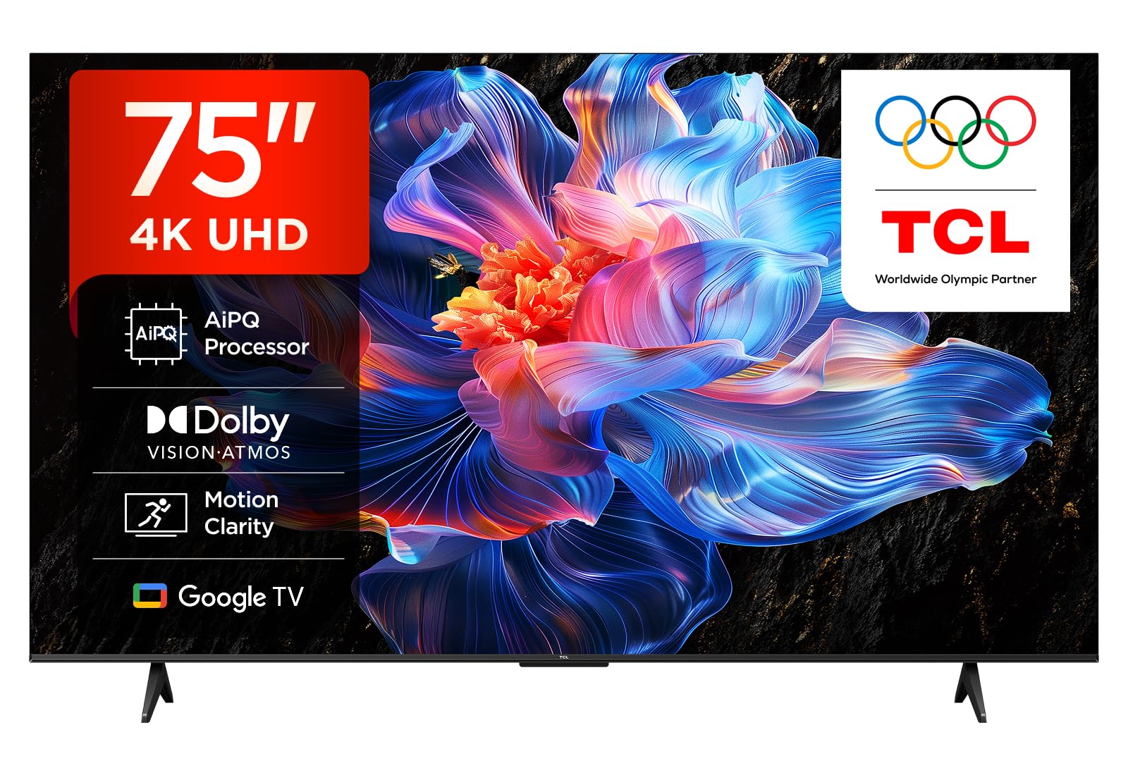 Tcl 75V6c-Uk 75" 4K Direct Led Hdr Tv Google Tv