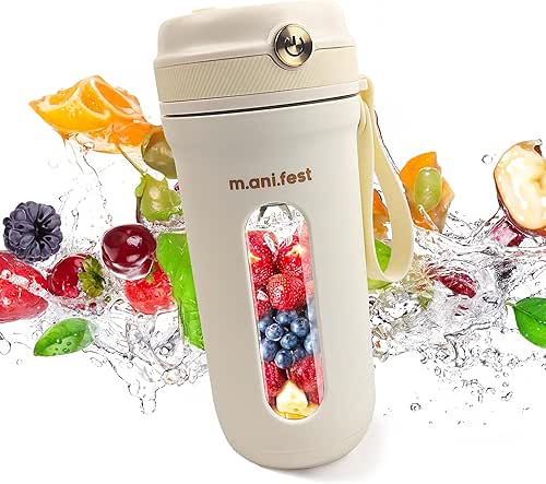 M.ani.fest Portable Blender 350ml – USB Rechargeable Mini Juicer Cup