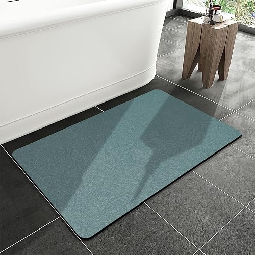 honcor lecar Diatomaceous Earth - Tapete de baño de 15.7 x 27.6 pulgadas, súper absorbente, de secado rápido, antideslizante, tapete de baño