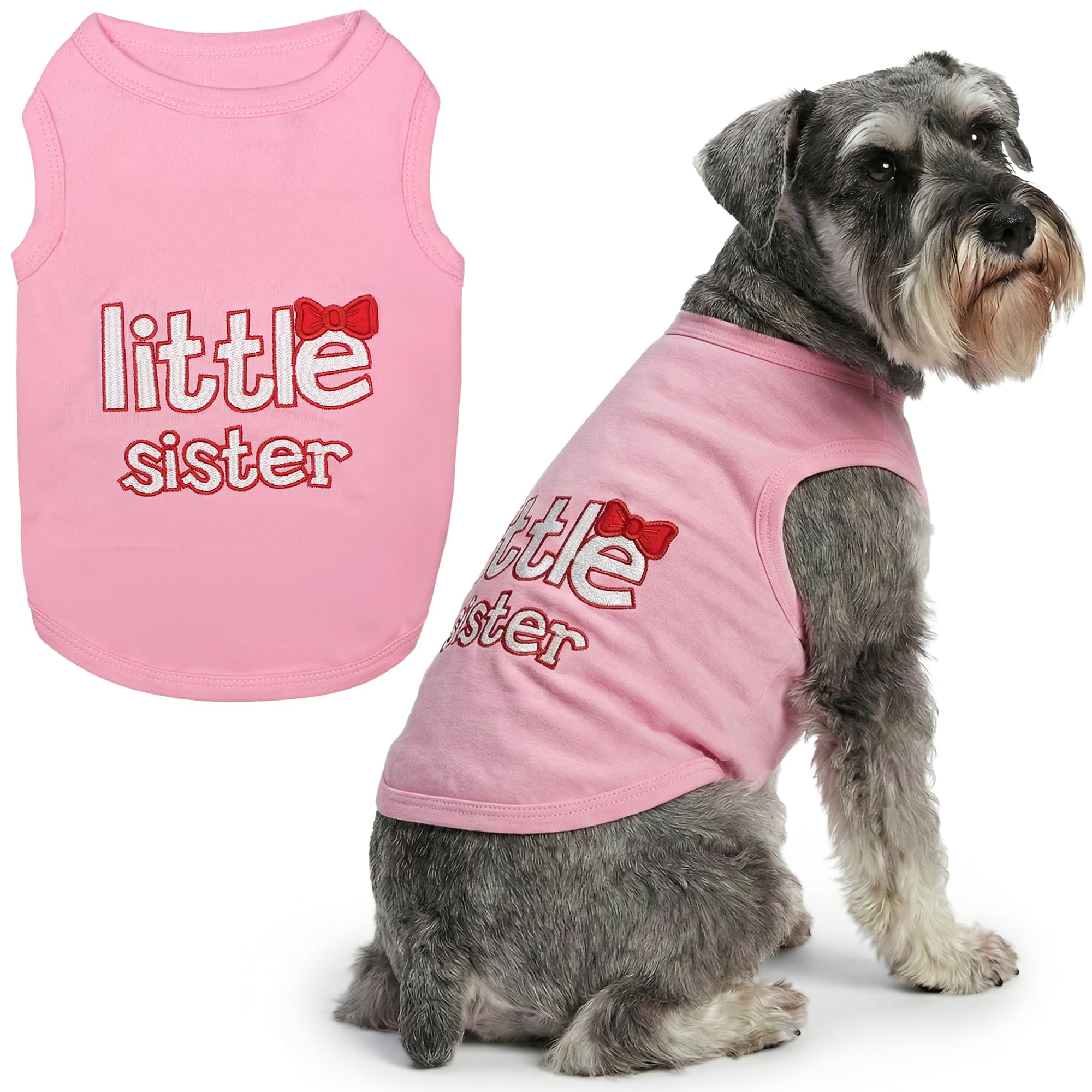 Parisian Pet Dog Shirt - 100% Cotton Shirts for Large Dogs - Pink Sleeveless Girl Pet Clothes - Lightweight and Breathable Puppy Clothes - Stretchy