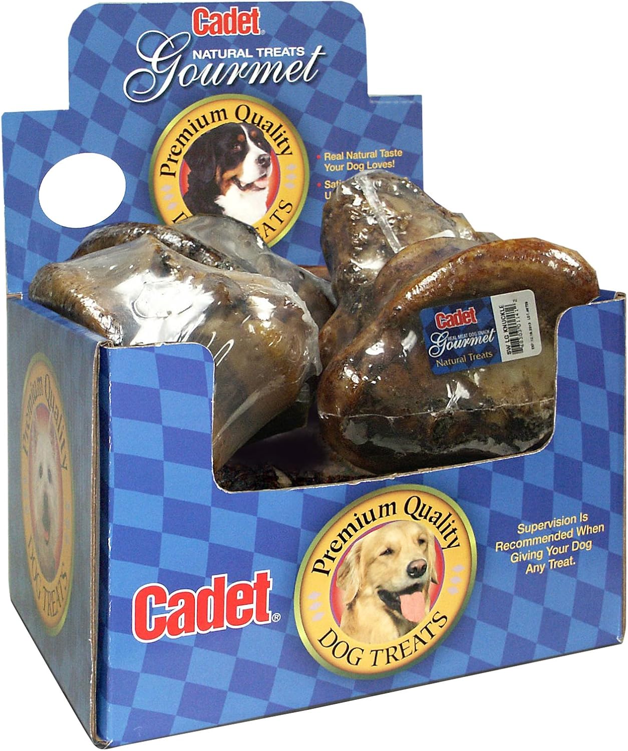 Cadet 8Piece Knuckle Bones Dog Chews, Large Pet Rawhide