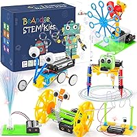 BeAndge 6-in-1 STEM Robotics Kit for Kids 8-12: Robot Building Toys, Science Experiments, Birthday Gifts for Boys & Girls