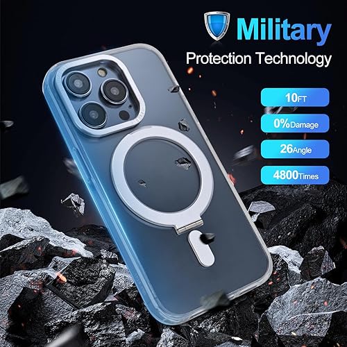 Miniatura 2 de Funda rígida magnética transparente para iPhone 14 Pro, compatible con las últimas fundas de teléfono con Magsafe, con soporte, protección de grado