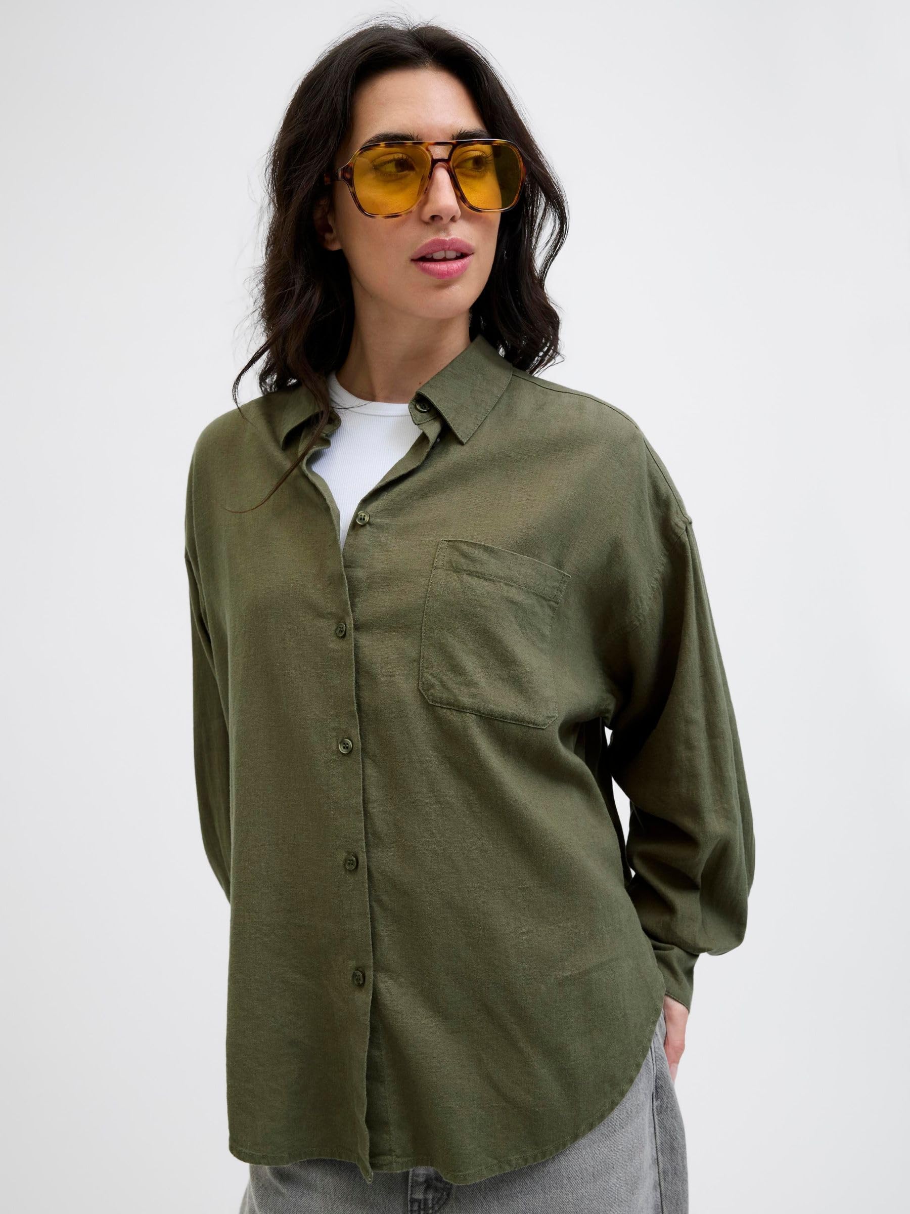 JJXX Jxjamie Breeze Summer Ls Shirt WVN Sn Jxjamie Breeze Summer Ls T-Shirt WVN Sn Femme (Lot de 1)