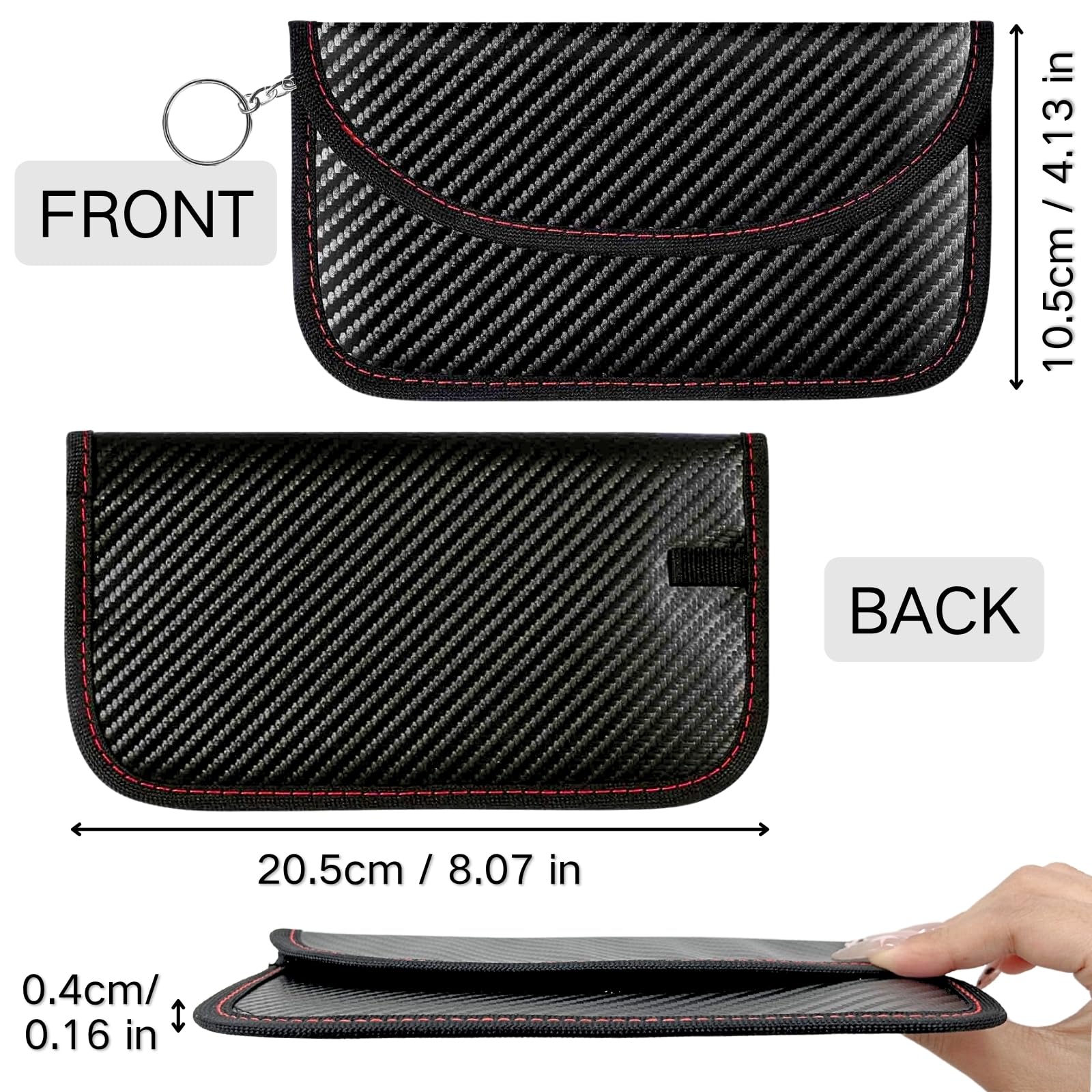 KEYRI Faraday etui ochronne na telefon komórkowy, 2 sztuki, etui na telefon komórkowy, ochrona kluczyka samochodowego, ochrona kluczyka samochodowego, ochrona przed śledzeniem, blokowanie sygnału RFID