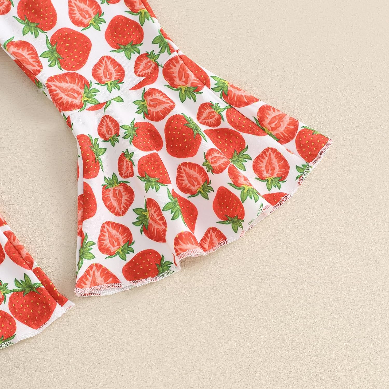 First Birthday Outfit Baby Girl Letter Strawberry Romper Bell Bottoms Pants 1st Birthday Girl Outfit - Image 7