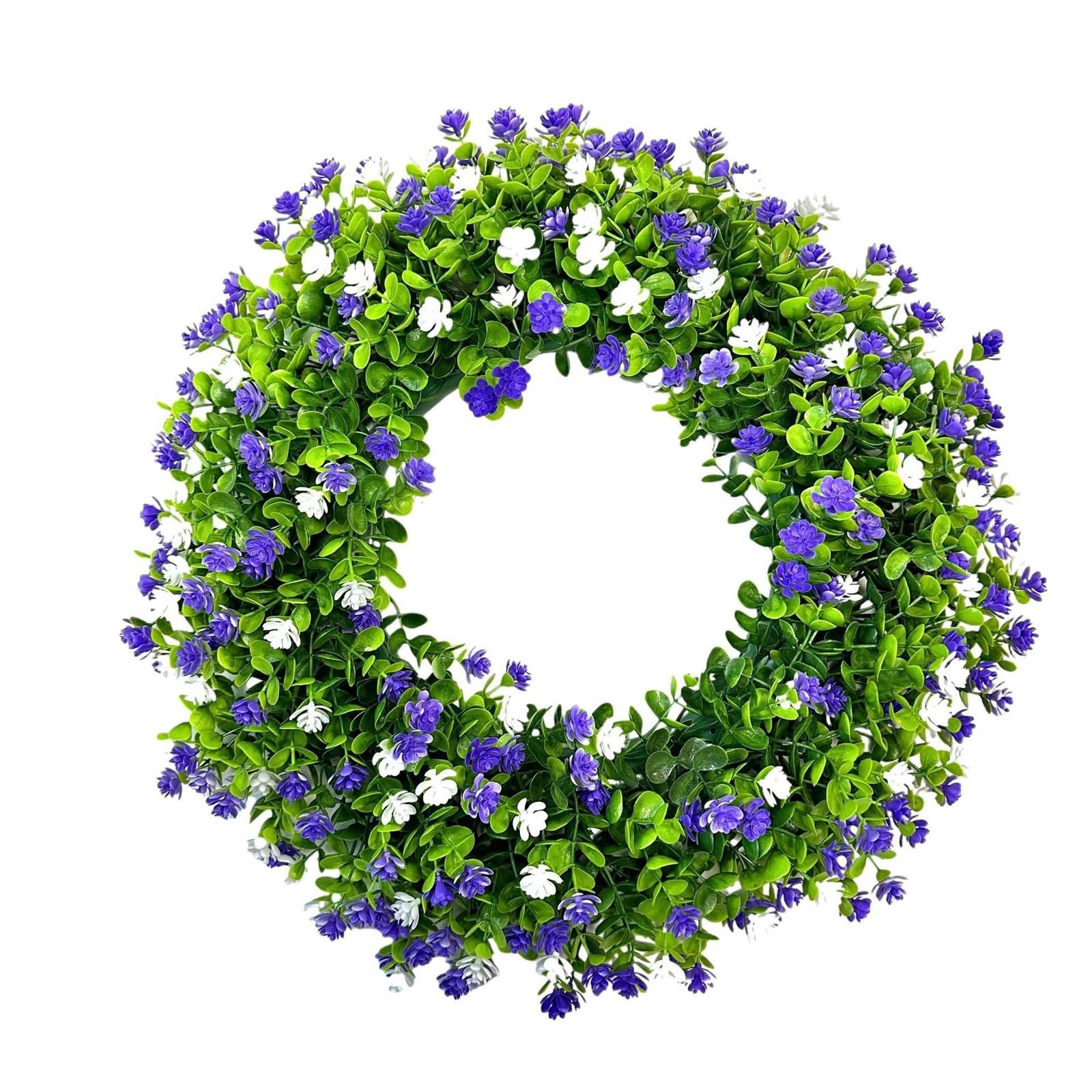 Couronne pour Porte Couronne Artificielle d'eucalyptus 28 cm, Fausses Fleurs Multicolores 33, Couronne de artificielles, décoration Mariage(33cm-D)