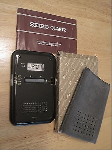 Seiko Vintage Pocket Alarm Black QEK103K