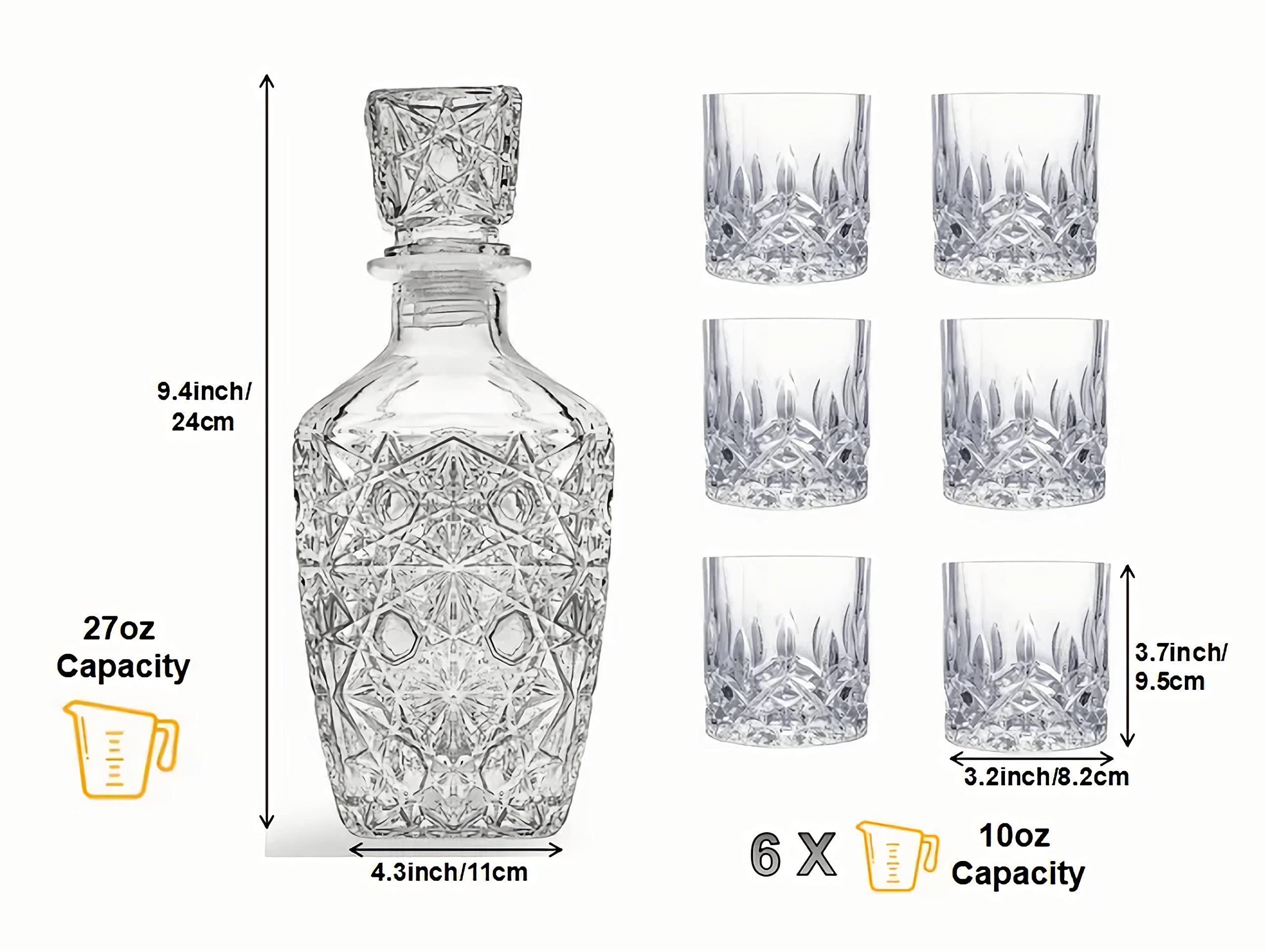 Glass Decanter Set - Comes With The Glass Bottle For Your Liquor Of Choice And 12 Small Glasses! Never Been Used And Wrapped Protectively. A Gorgeous Set That Would Grace Any Bar - View #6