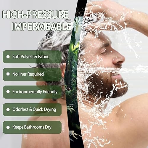 Miniatura 4 de Cortina de ducha de otoño, cortina de ducha de hojas de arce, juego de cortina de ducha de otoño, cortina de baño impermeable, decoración de baño