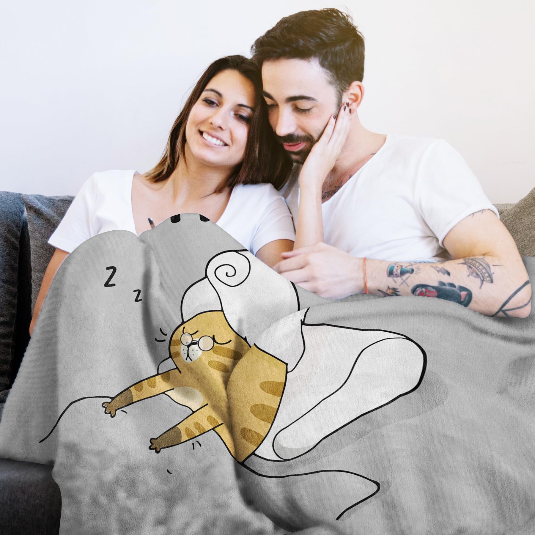 Niyewsor Regalo Nonna Natale, Regalo per Nonna Coperta Flanella, Regalo Nonna Compleanno, Festa della Mamma Natale Regali per Nonna da Nipoti, 130 x 150cm