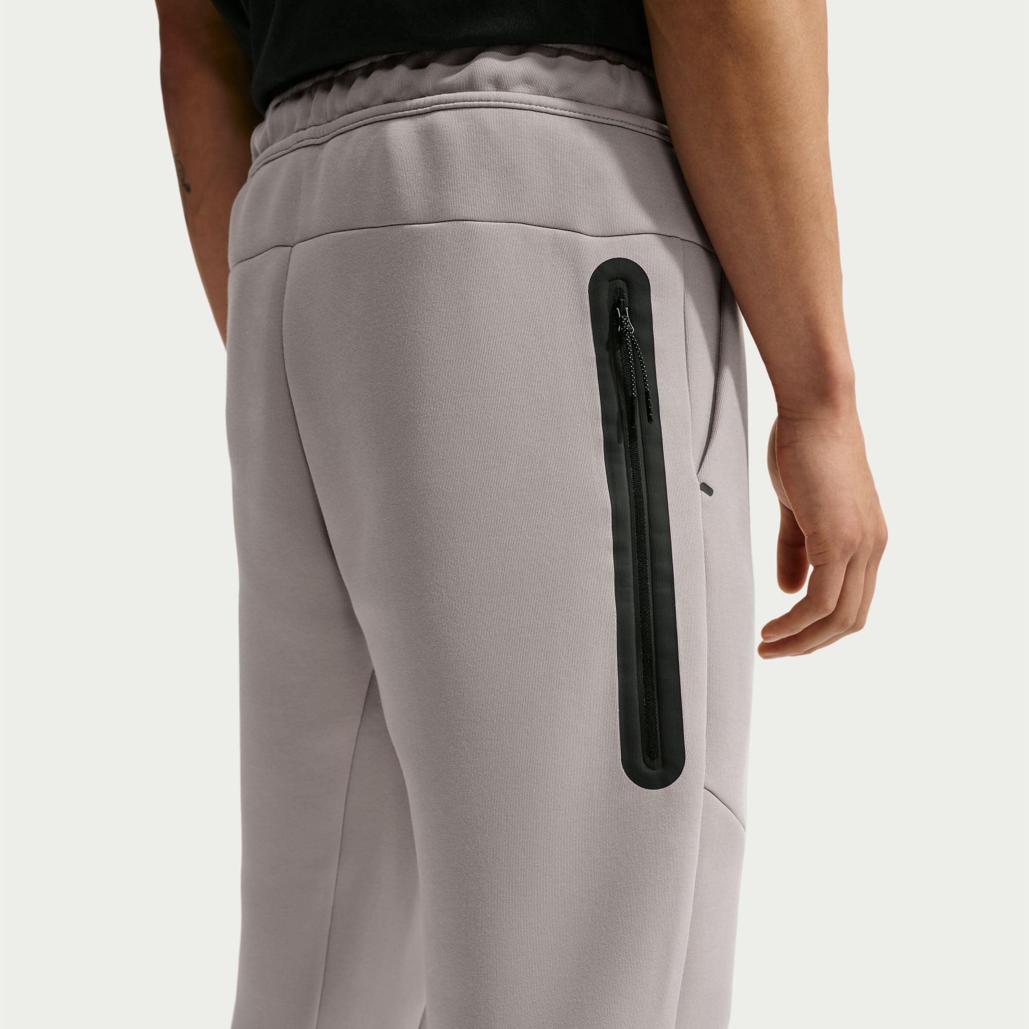 Nike Tech HV0959-009 - Pantaloni da Jogging in Pile da Uomo, Grigio College Grigio/Nero, M