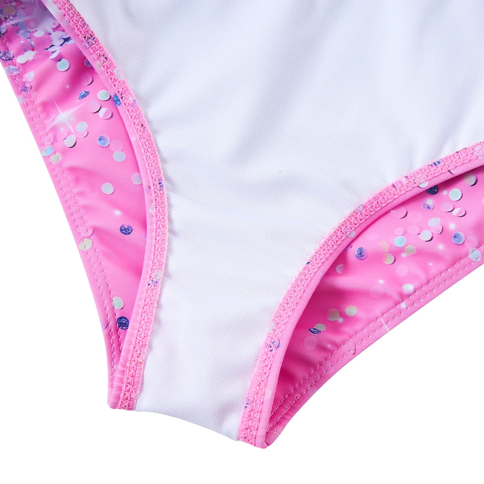 RAISEVERN Costume da bagno per ragazze, 3 pezzi, costume da bagno carino ad asciugatura rapida, bikini tankini set con copricostume da spiaggia per 5-12 anni
