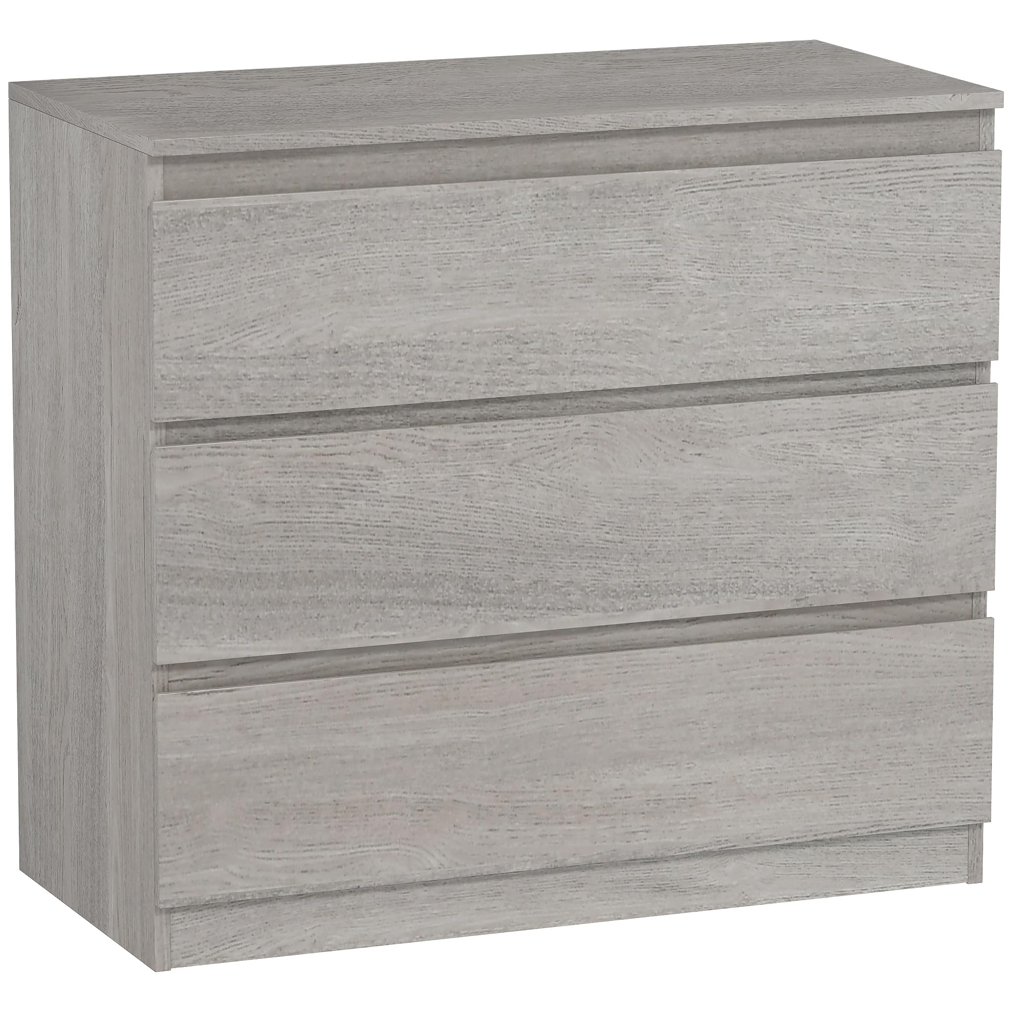 Rackhams Grey "Three Drawers Offer Lots Of Storage Clothing;","Table Top For Displaying You Favourite Things;","Handle-Free Design Creates A Seamless Look;" - Wood Effect - 3 - Modern