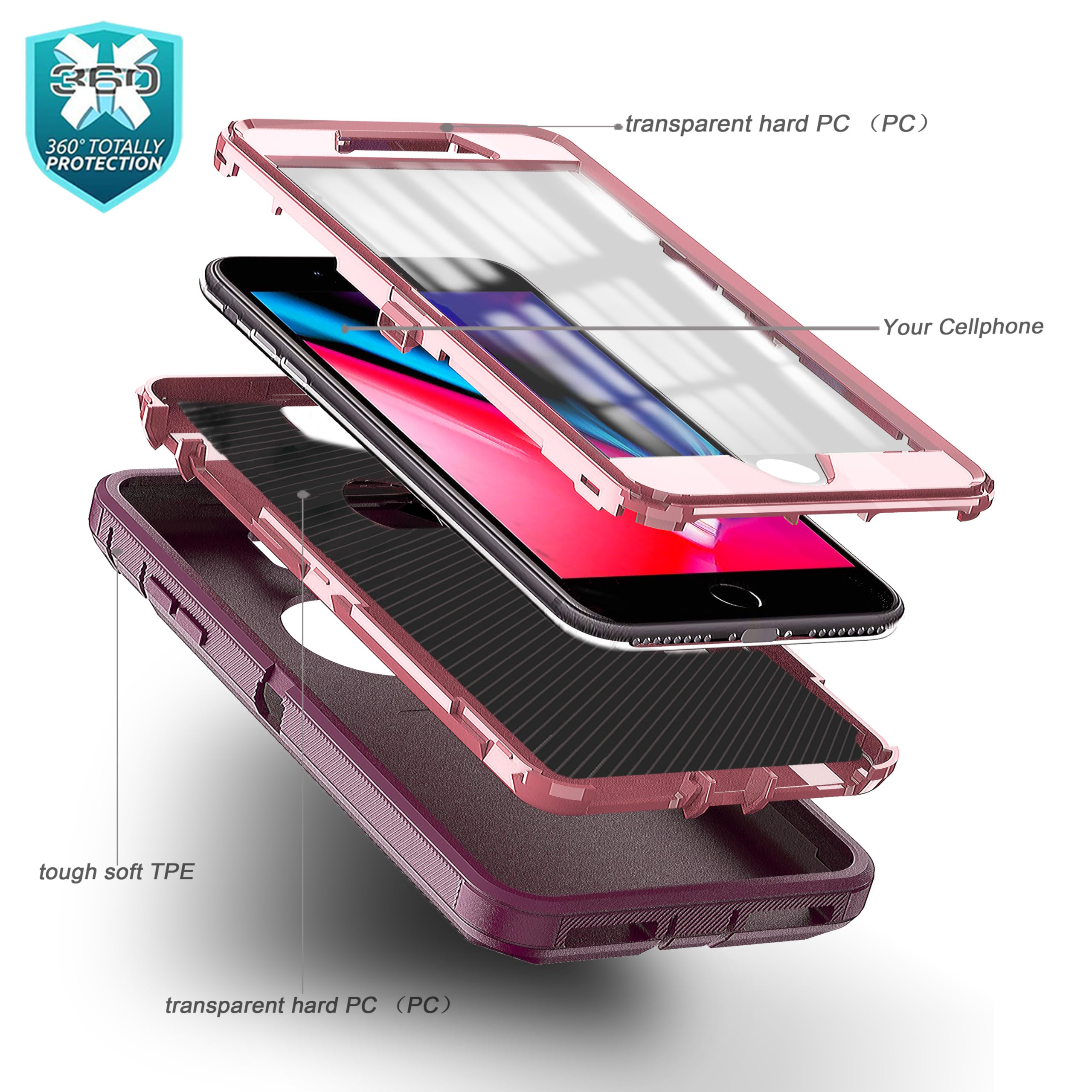 YmhxcY For Iphone 8 Plus/iPhone 7 Plus Case With Built In Screen - View #6