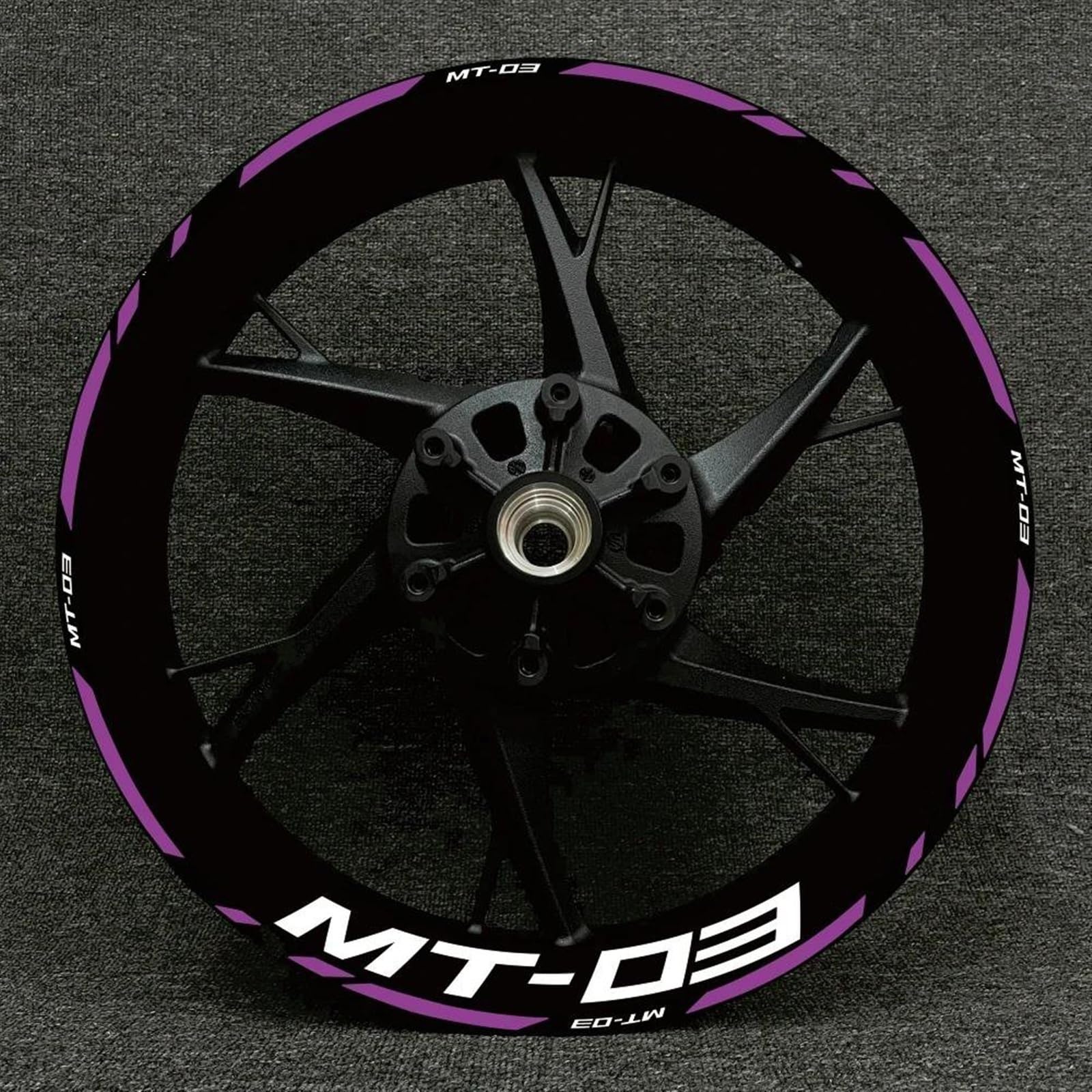 Stickers Motorcycle Wheel Stickers Night Reflective Decorative Rim for Yamaha MT-03 MT 03 Mt03(Style 3)