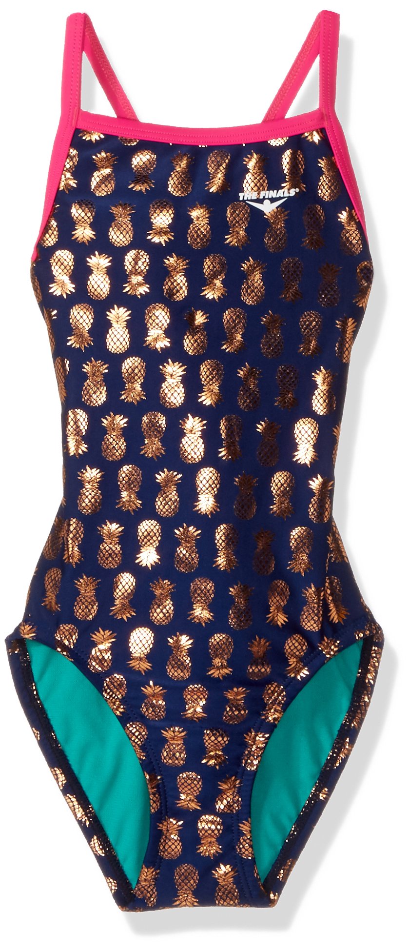 Girl's The Finals Girls Aloha Foil Flutter Back, Navy, 24