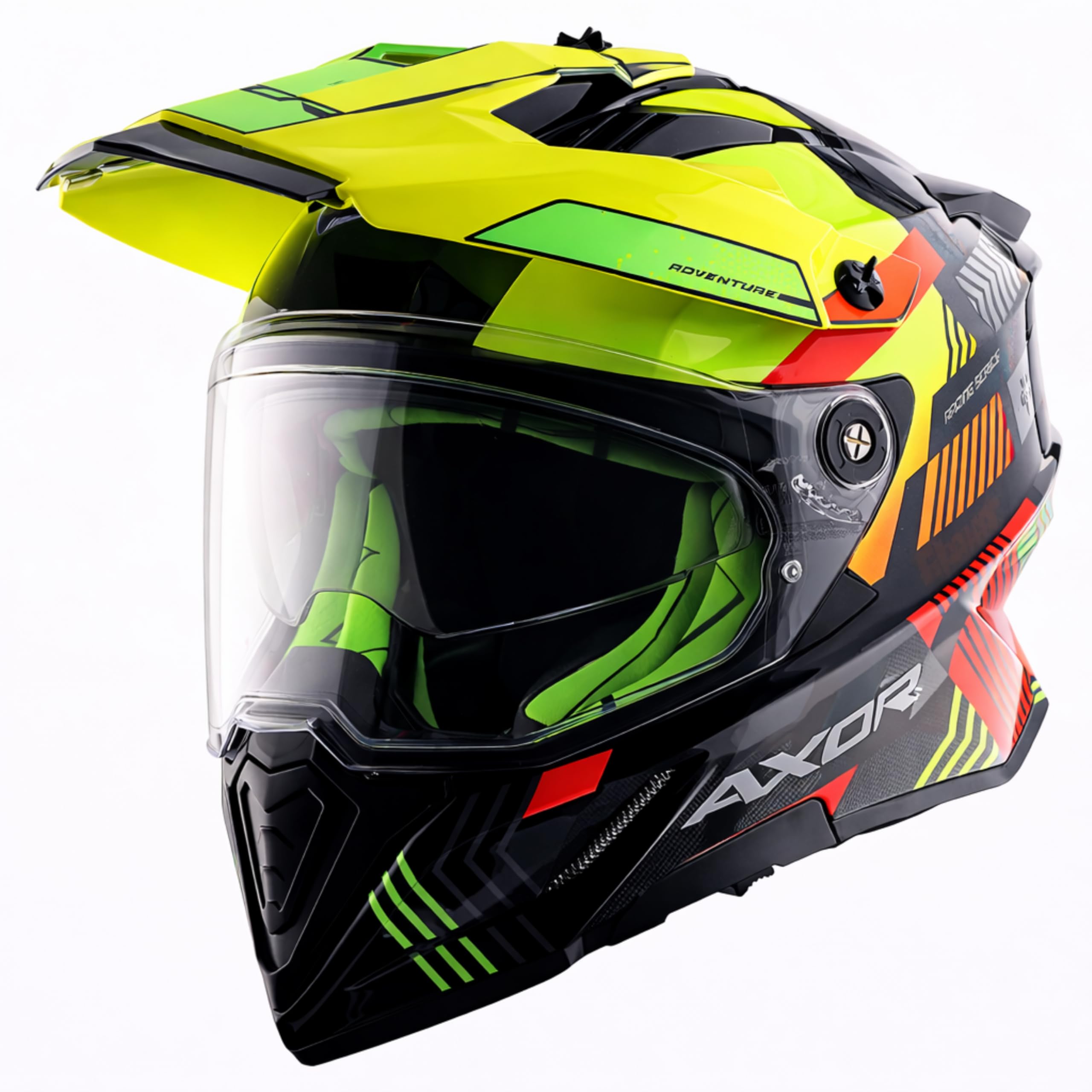 Axor X-Cross Gambling Off-Road Helmet Black Neon Yellow - Image 1