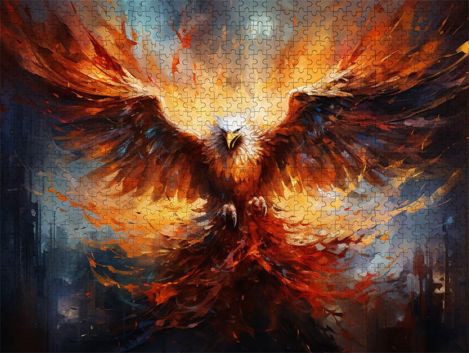 Puzzle Animal Puzzle 4000 sztuk orzeł, niemożliwe łamigłówki, drewniane układanki dla dorosłych układanki, gry logiczne dla całej rodziny z redukcją nacisku, prezenty dla kobiet I-1