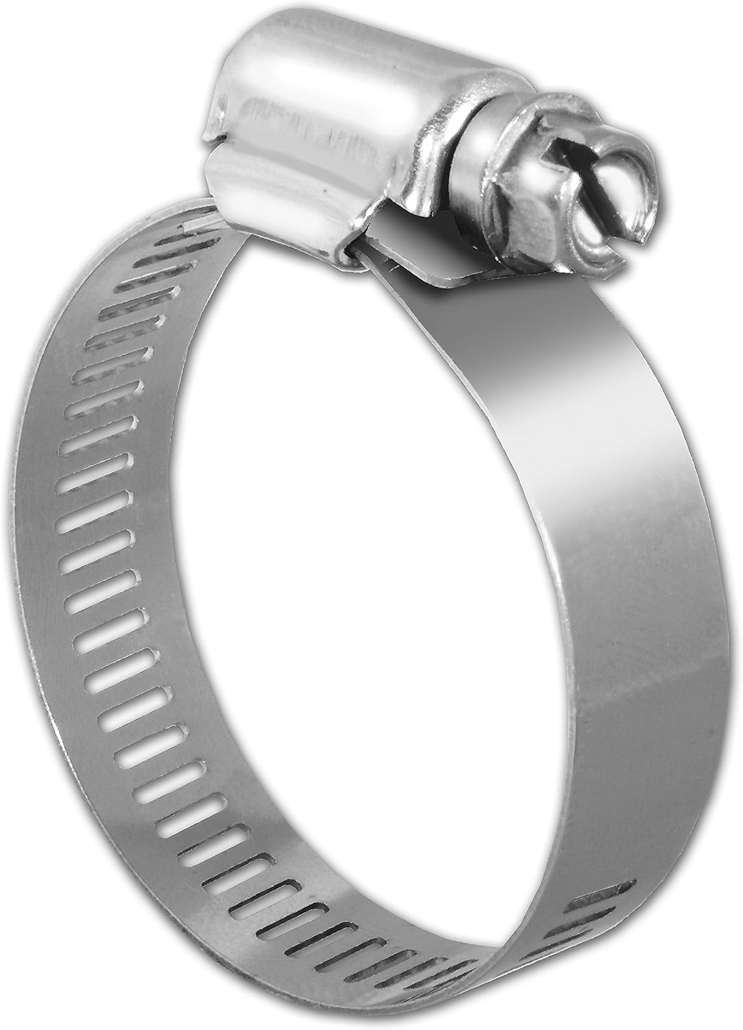 Pro Tie 33884 SAE Size 12 Range 11/16" To 1-1/4" Mini All Stainless Hose Clamp, 50 Pack,