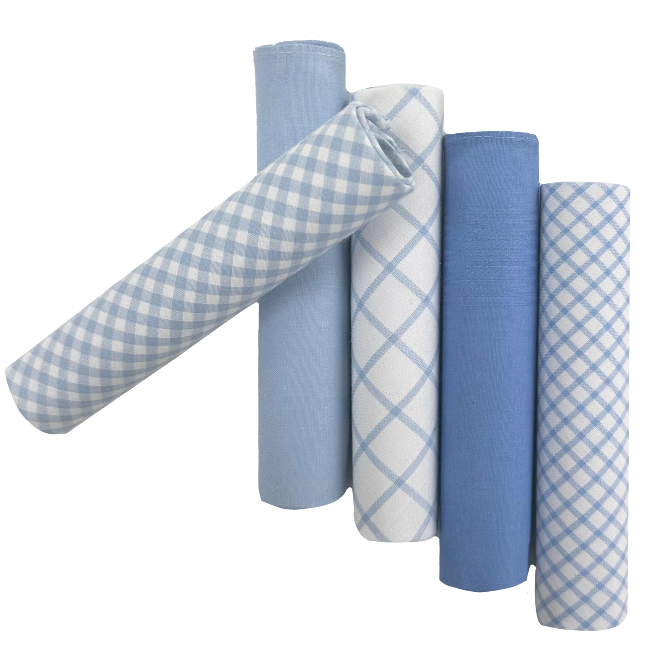 Junvena Cotton Handkerchiefs for Men Fancy Gift Set,5 Pack