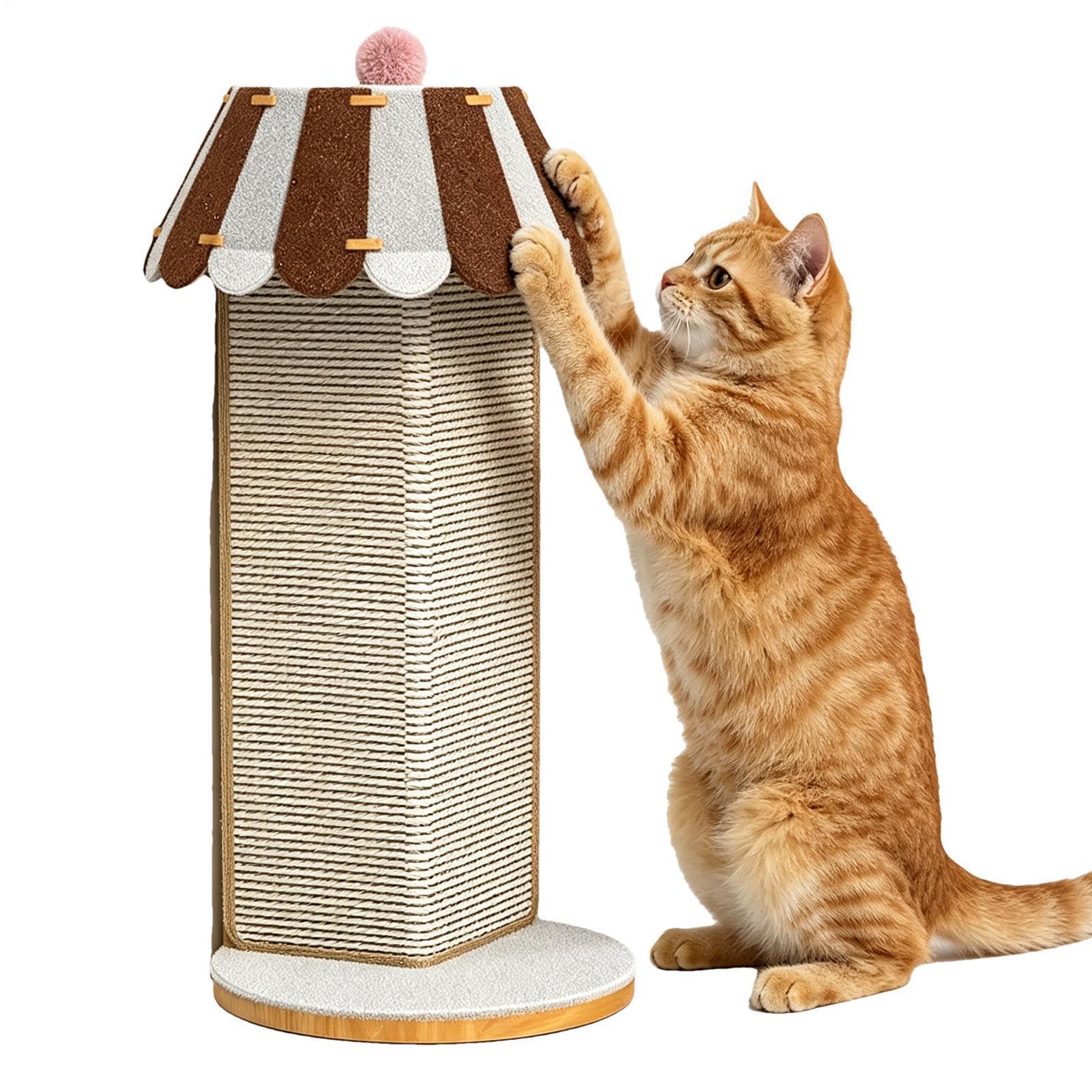 Poste Rascador Para Gatitos Rascador Vertical para Gatitos, Elaborado en | Rascador Poste Gatos Para estiramiento del cuerpo y protección de muebles en el