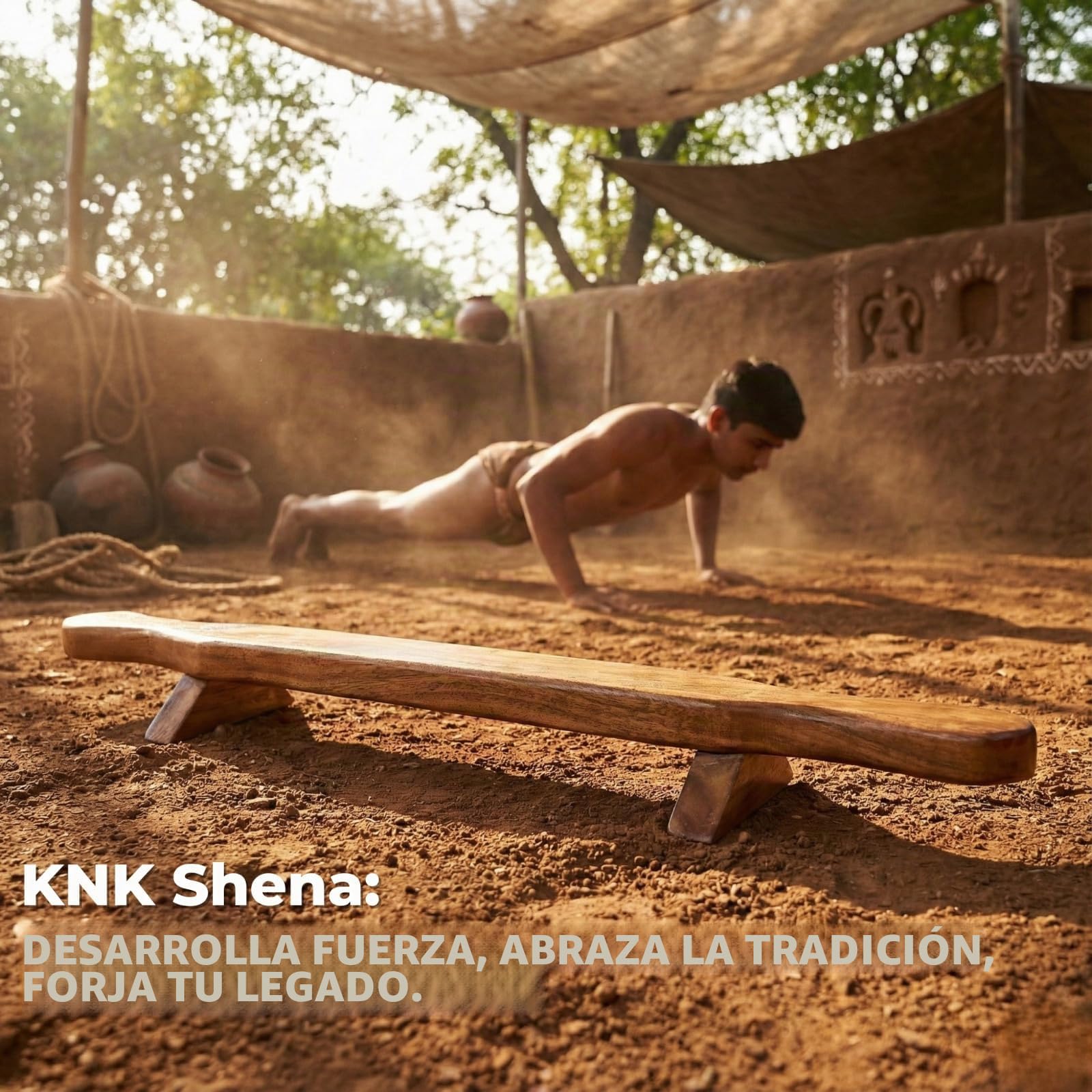KD Willmax SHENA - Barra de empuje para fitness Indian Club MEEL Karla Katai Fitness, equipo de madera duradero, 2.5 pies