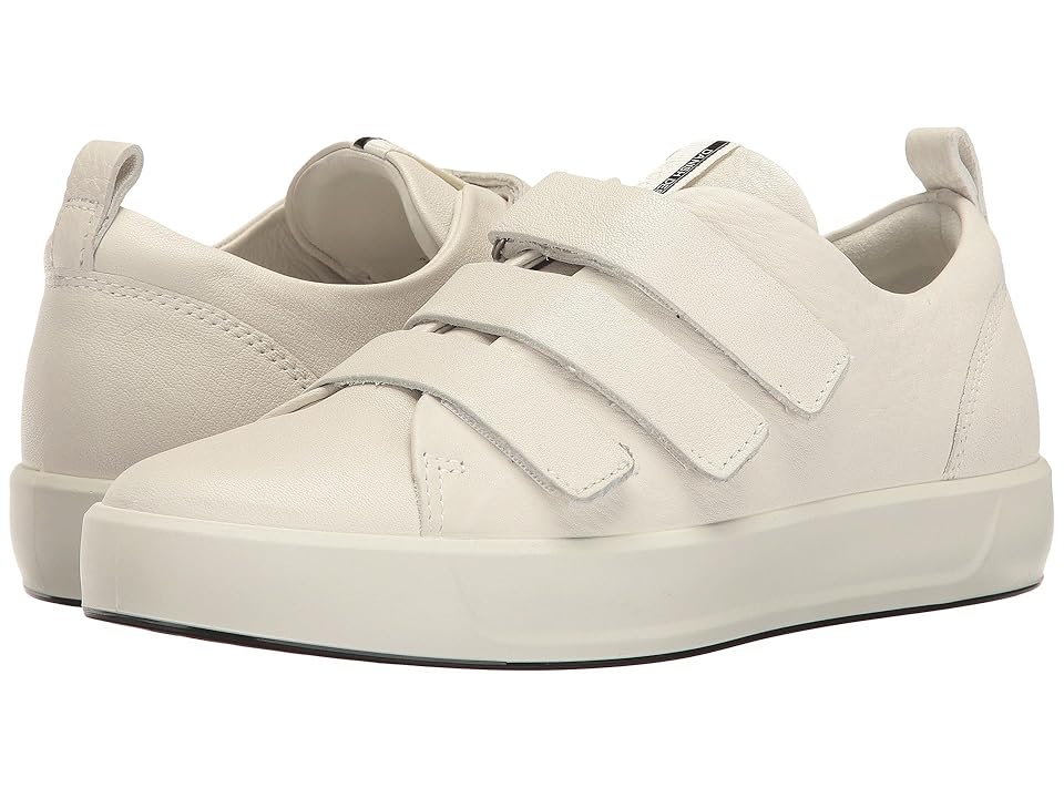 

ECCO Soft 8 Strap Sneaker (White Cow Leather) Women's Slip on Shoes
