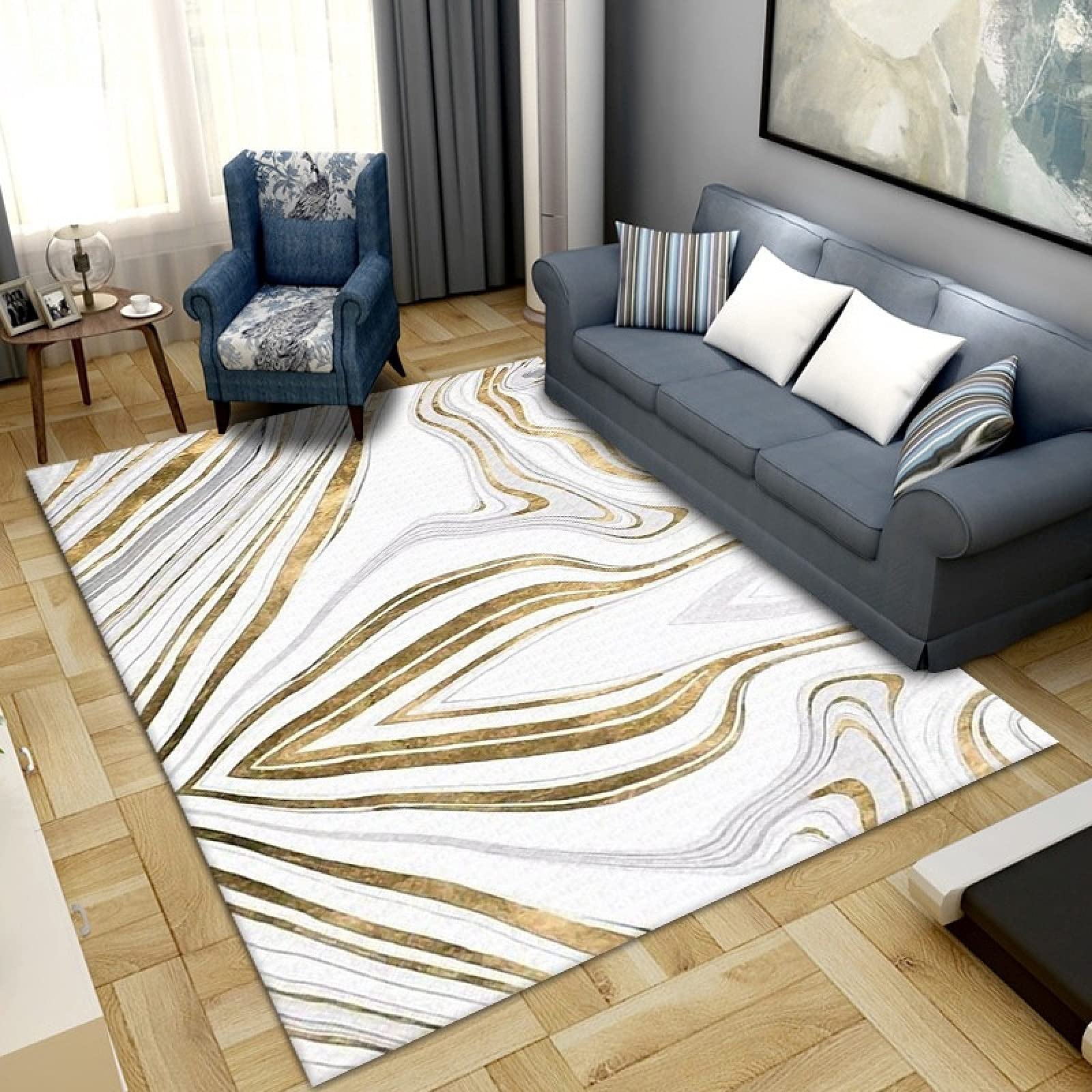 Tapis de chambre crème doux 120x160cm lavable et chaleureux