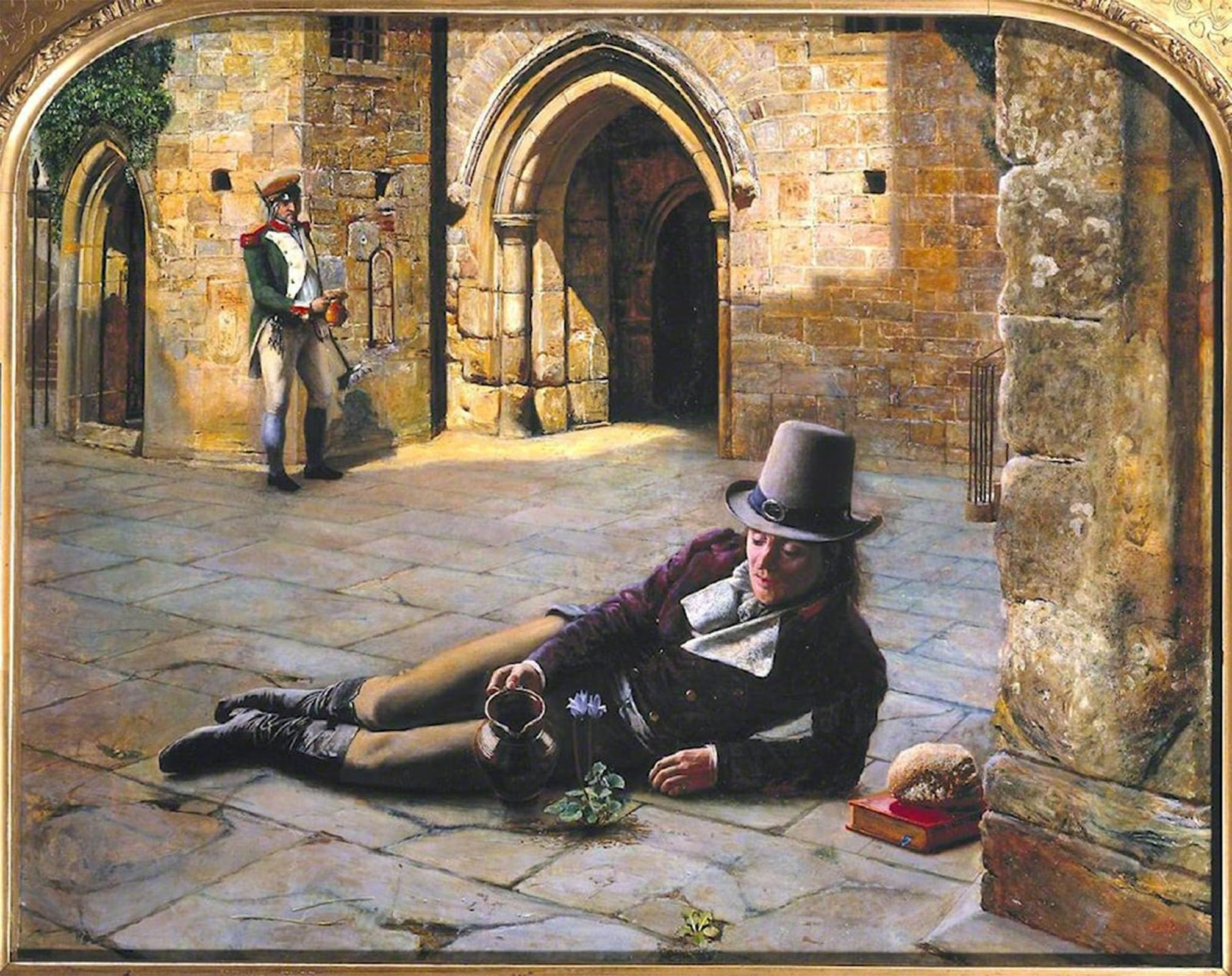 ARTXLXXBN Famous Painting Canvas Artwork Graffiti Print Picciola by Robert Braithwaite Martineau Portrait Canvas Image for Home Decor 60x90cm