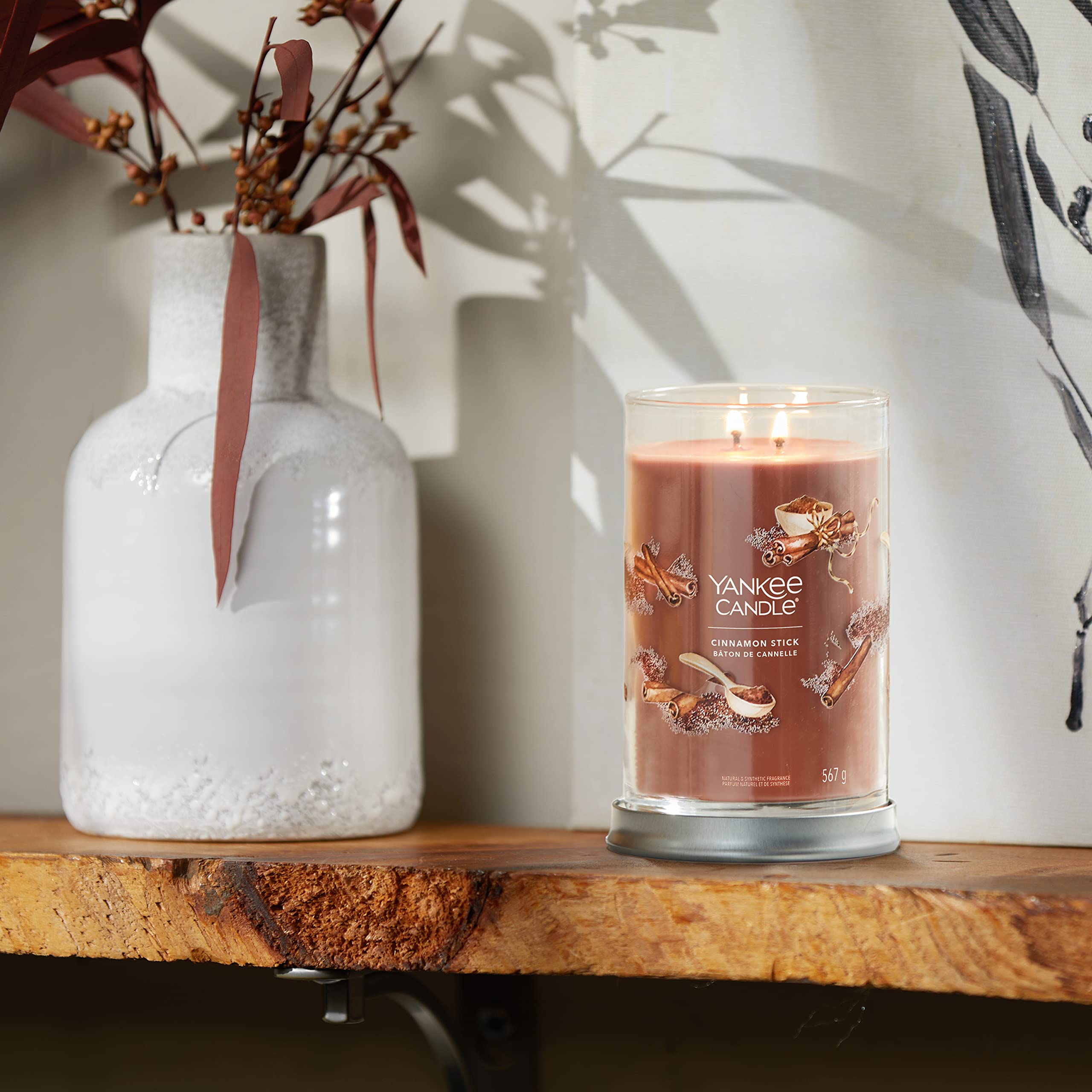 Yankee Candle Cinnamon Stick Świeca w Słoiku, Pomarańczowt, 567 g
