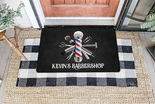 Miniatura 4 de VOTANTA Tapete de puerta de peluquero personalizado para puerta de peluquería de bienvenida, letrero de peluquería antideslizante, regalos de