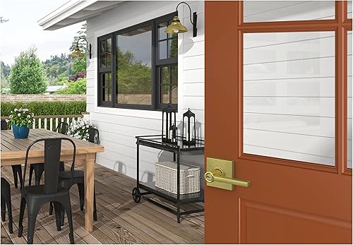 Miniatura 133 de Schlage Latitude F10 LAT 622 CEN Manija de paso con roseta Century, para pasillo y armario, negro mate Mate negro