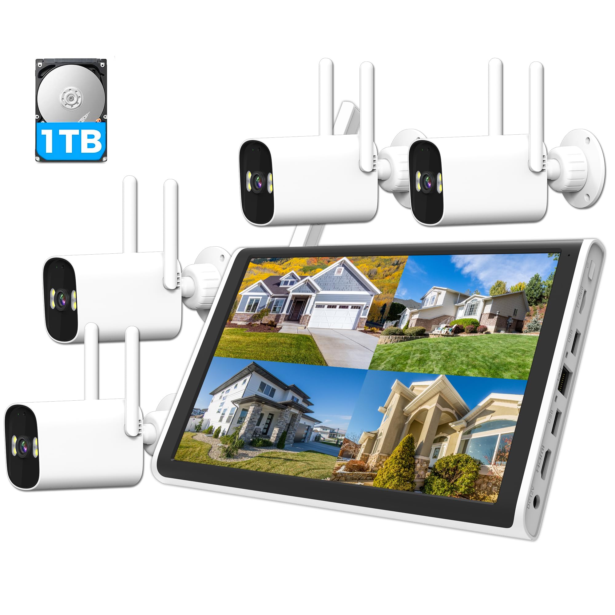 antenna 3mp surveillance camera 4pcs 24ghz