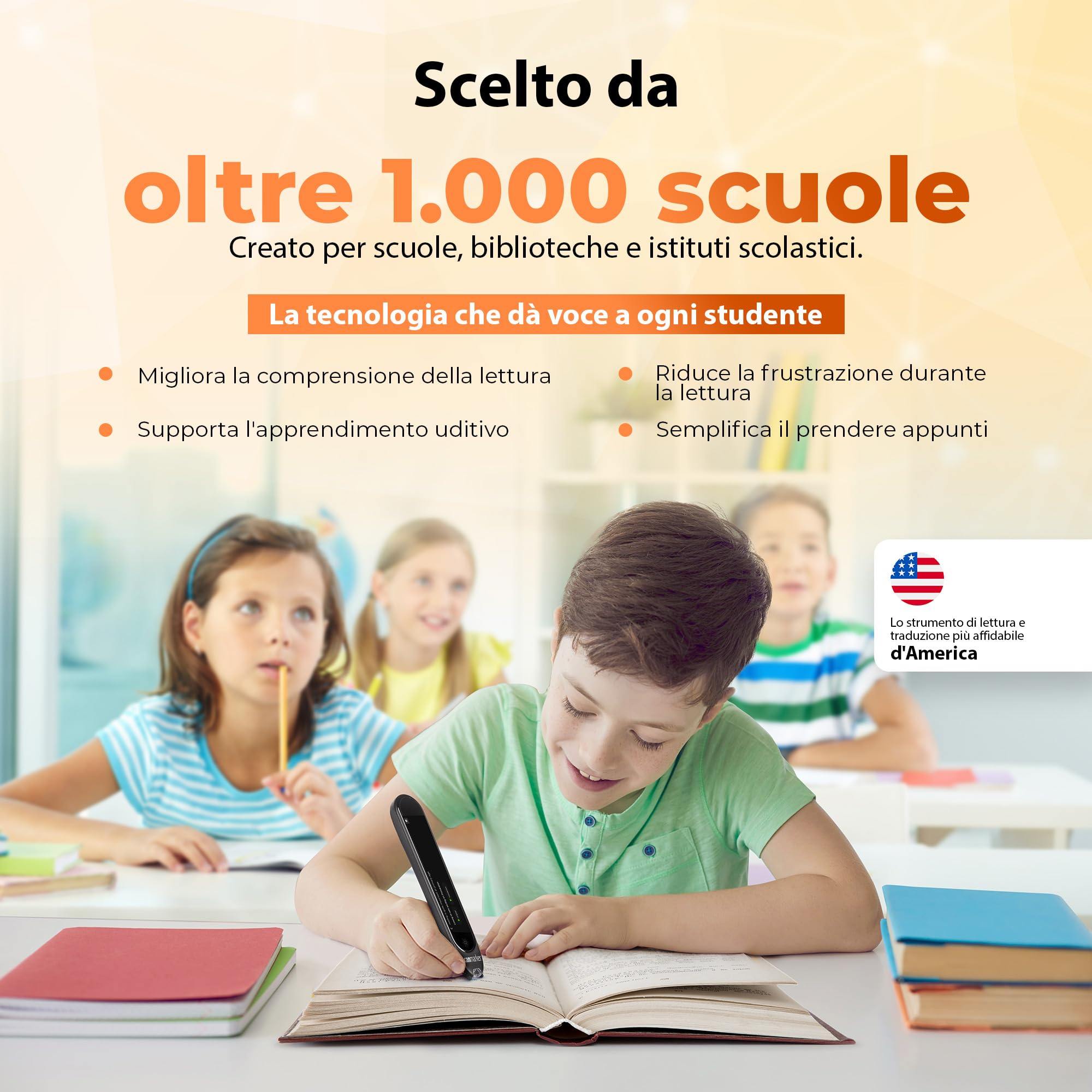 Scanmarker Pro Penna Traduttore Multilingue Scanner per Dislessia e Apprendimento