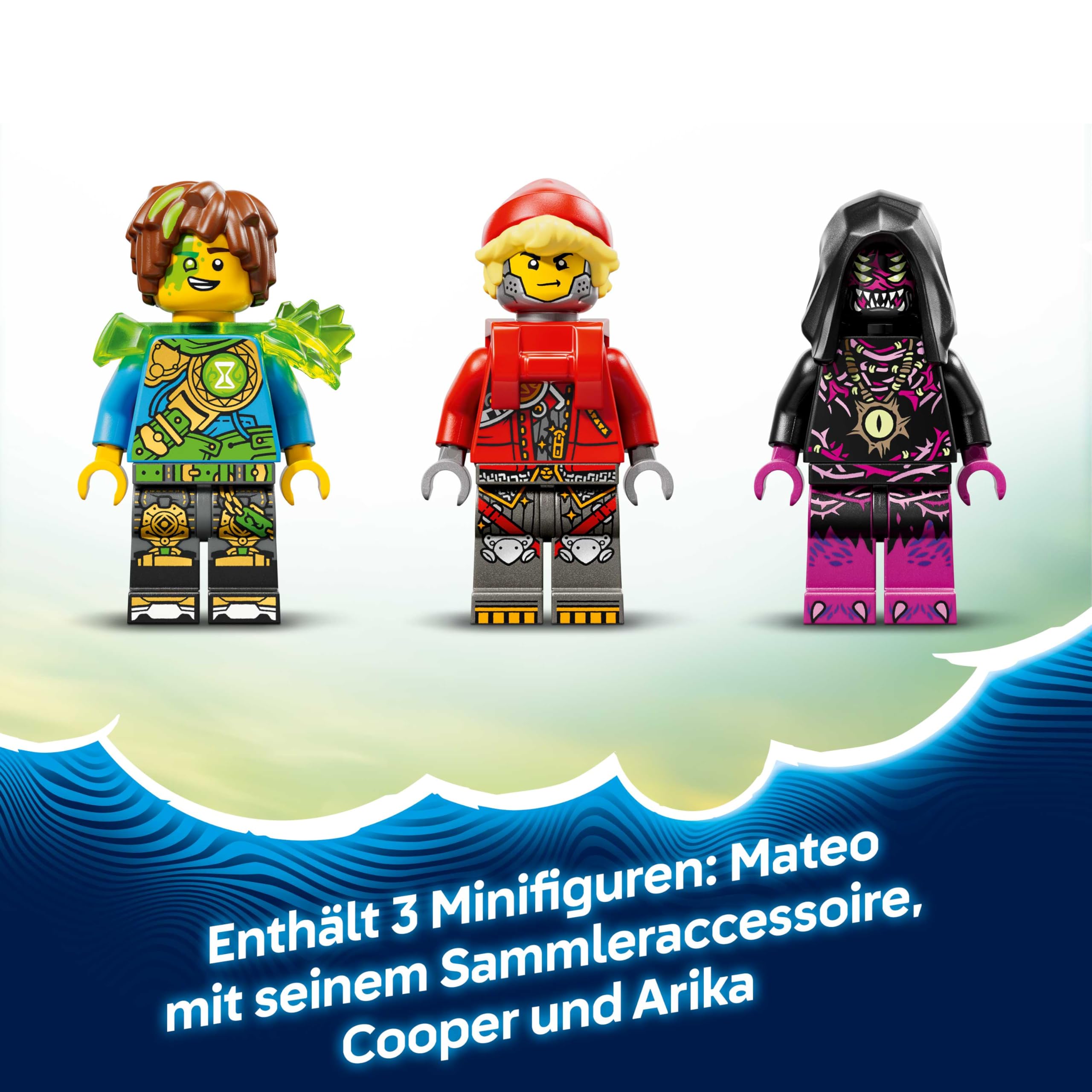 LEGO DREAMZzz 2in1 Albtraum-Skorpionbagger - Spielzeug in Wespenfigur verwandelbar - inkl. 3 Minifiguren und Einer sammelbaren orangefarbenen Schatz-Kreatur - Geschenk für Jungen ab 7 Jahren - 71513